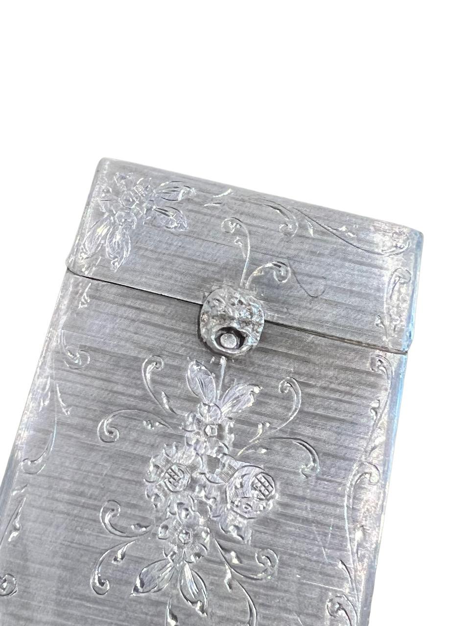Set of two Sterling Silver Cigarette Cases 19th and 20 Century, Mario Buccellat For Sale 6