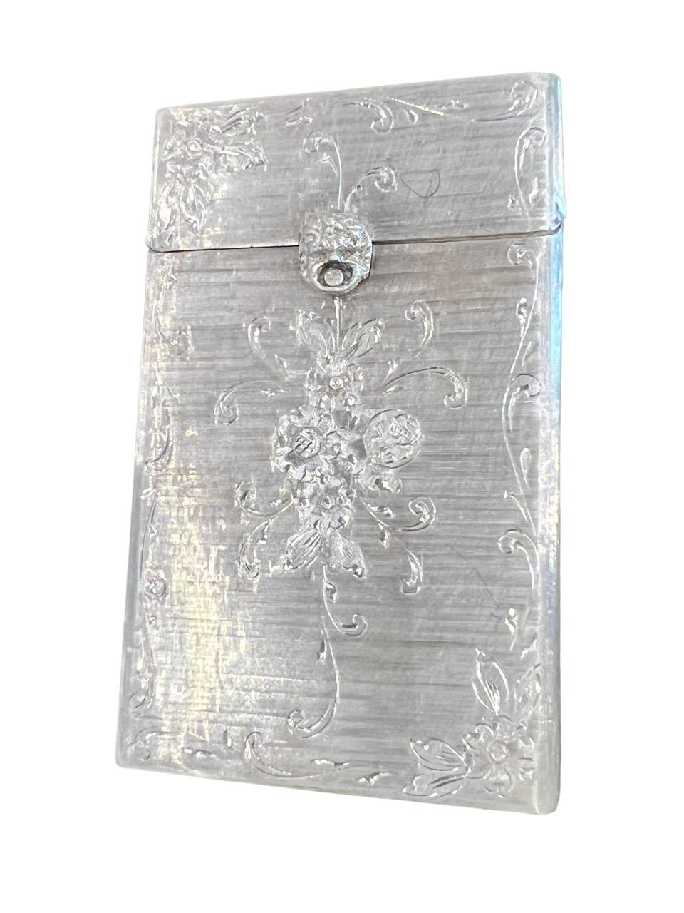 Set of two Sterling Silver Cigarette Cases 19th and 20 Century, Mario Buccellat For Sale 2