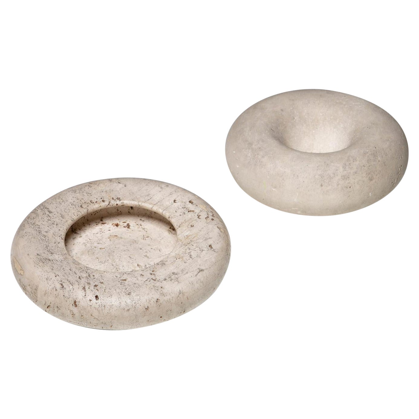 Set of Two Stone Centerpieces by Giusti and Di Rosa for Up&Up