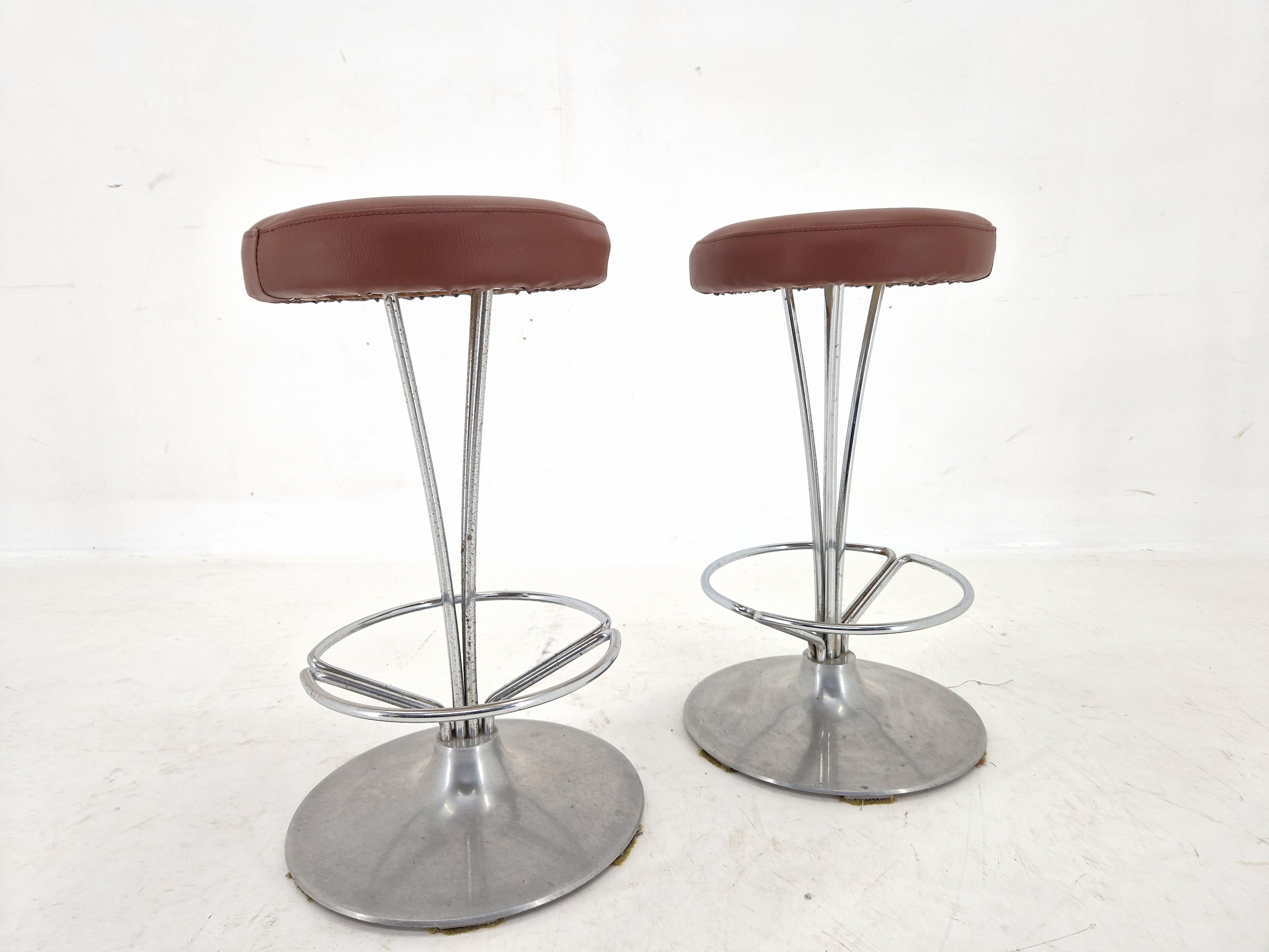Set of Two Stools by Piet Hein for Fritz Hansen, Denmark, 1960s For Sale 3
