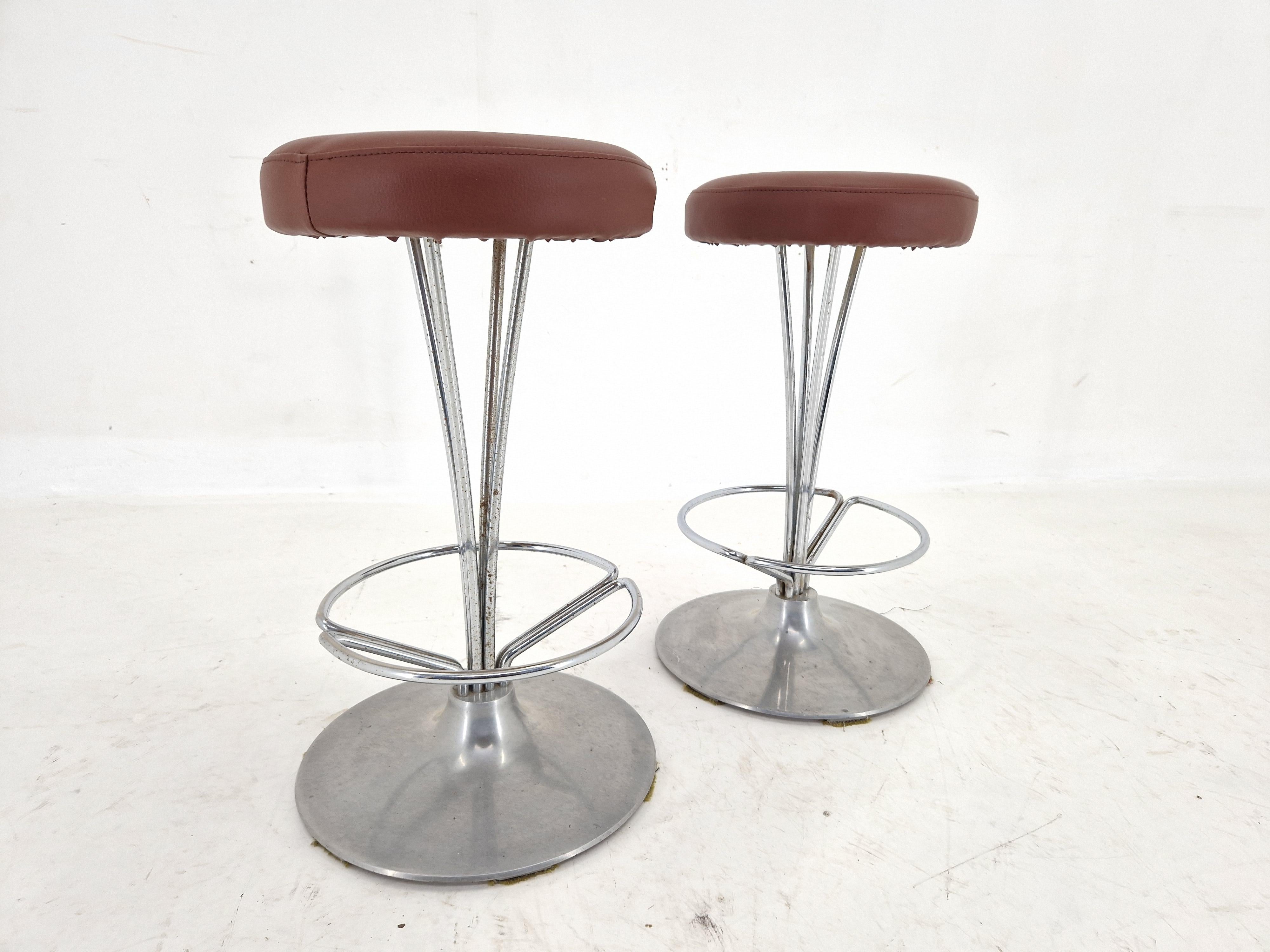 Set of Two Stools by Piet Hein for Fritz Hansen, Denmark, 1960s For Sale 1