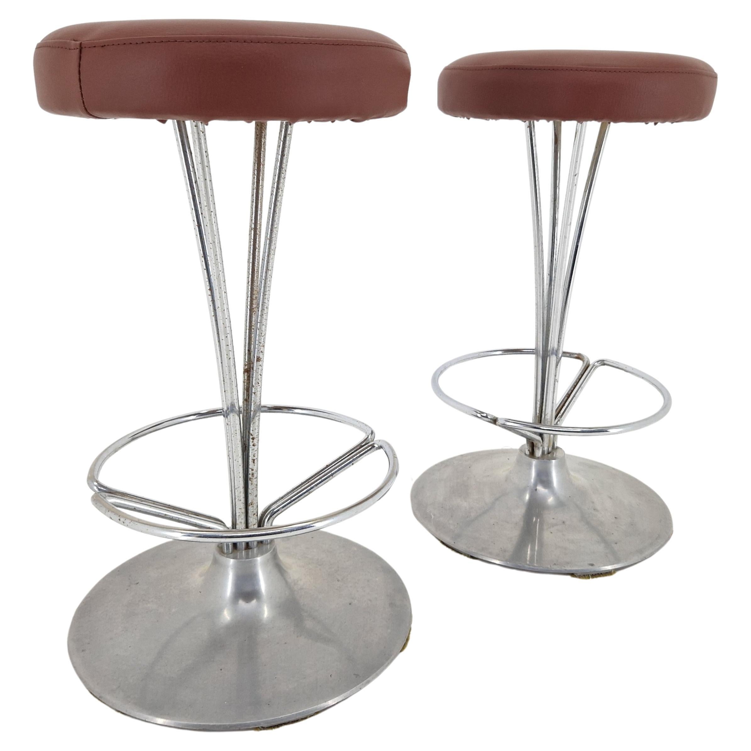 Set of Two Stools by Piet Hein for Fritz Hansen, Denmark, 1960s For Sale