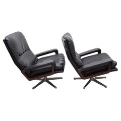 Set di due poltrone girevoli Strässle Swivel Lounge disegnate da André Vandenbeuck, 1963