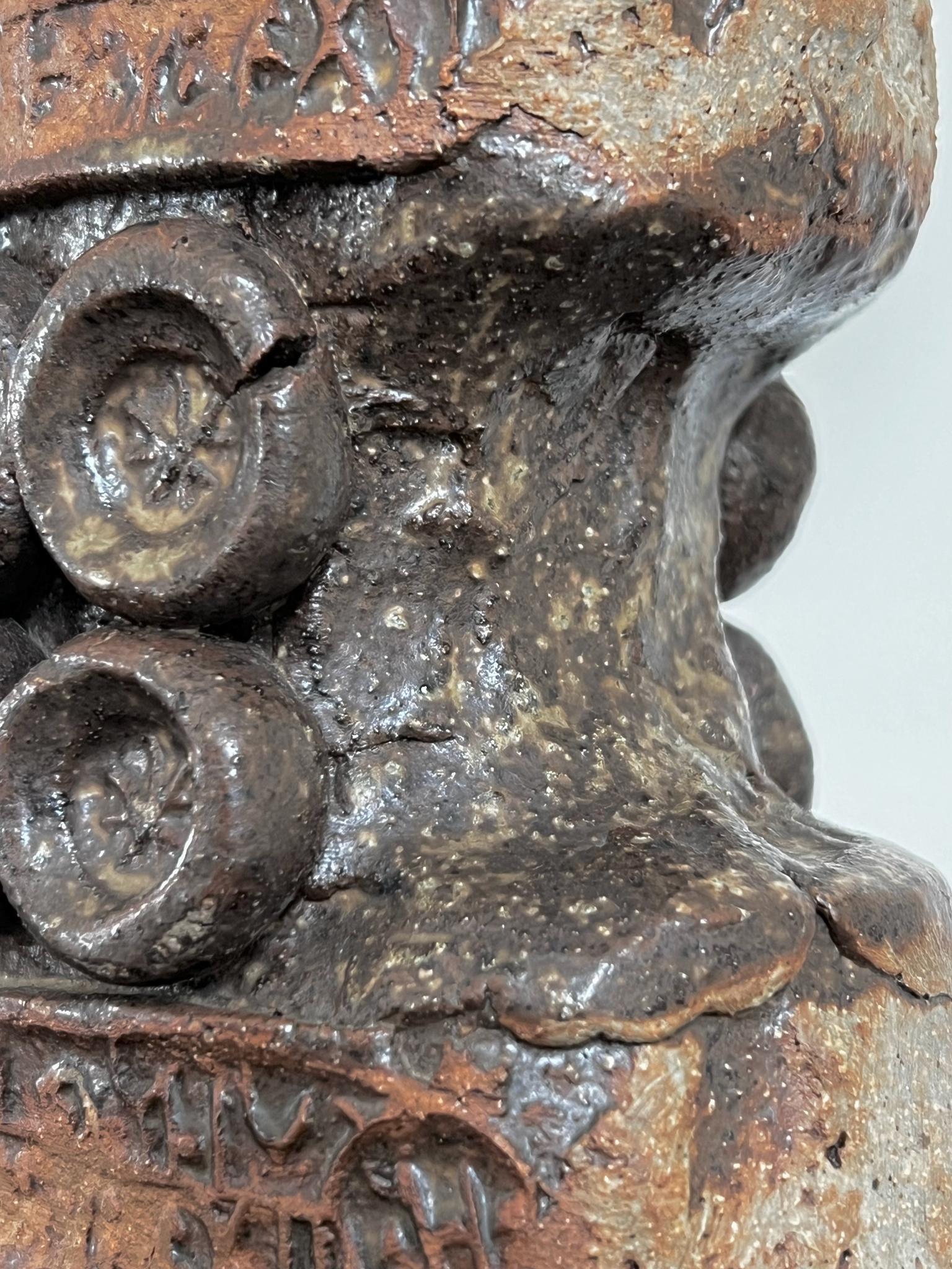 Juego de dos lámparas de cerámica Studio en tonos naturales de Bernard Rooke, Inglaterra Metal en venta