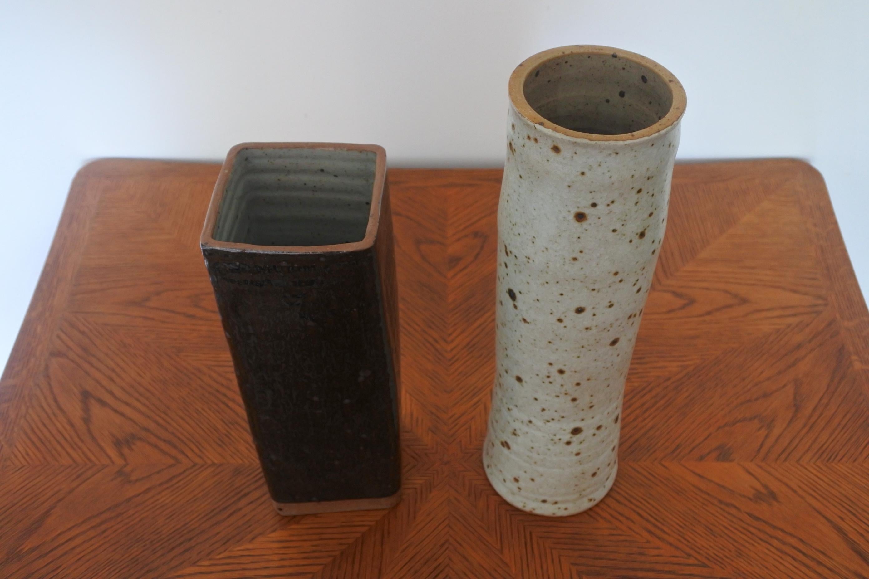 Mid-Century Modern Set of Two Studio Pottery Vases, France, 1960s
