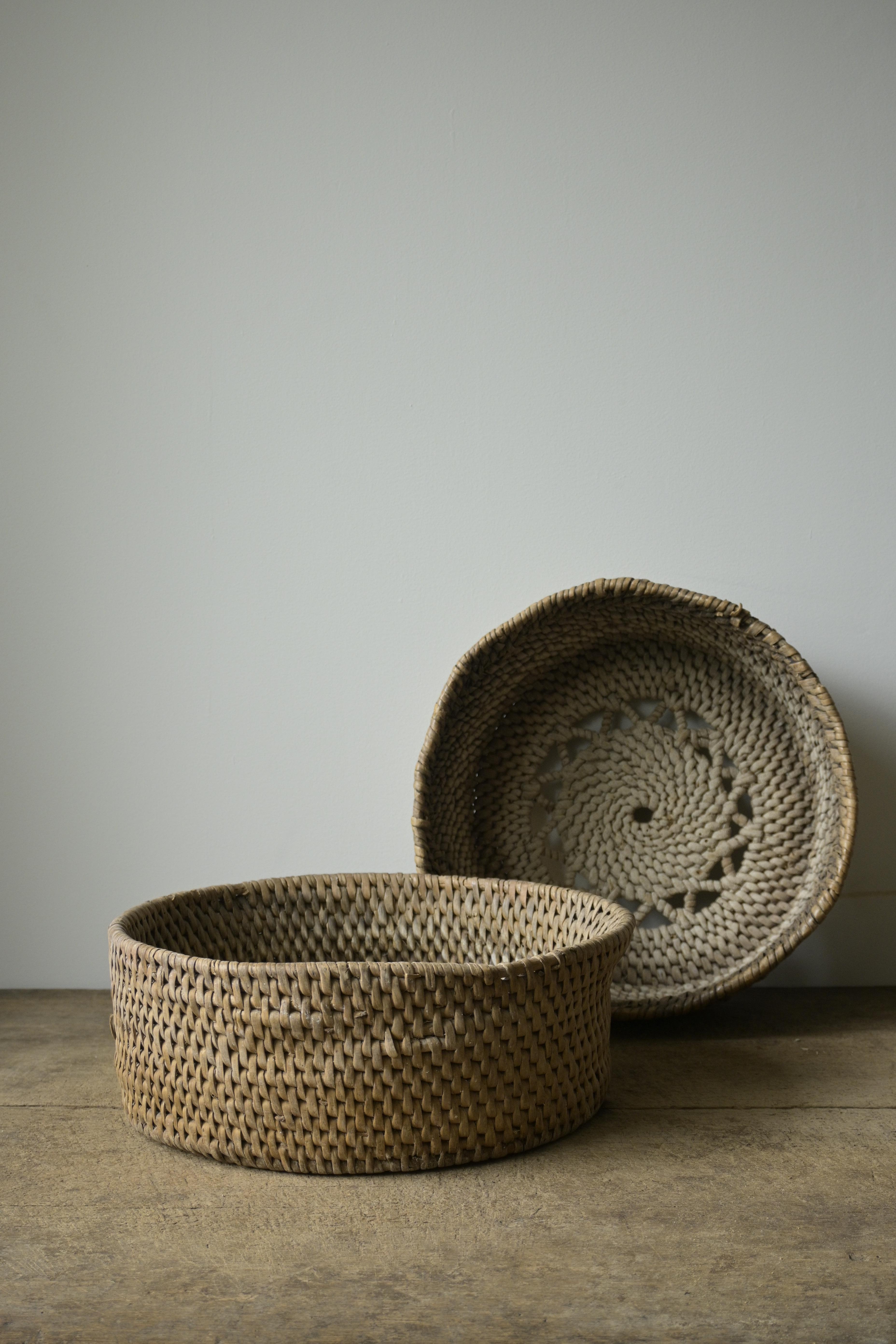 Set of two Swedish Root Basket from 19th-20th century In Good Condition For Sale In Farsta, SE
