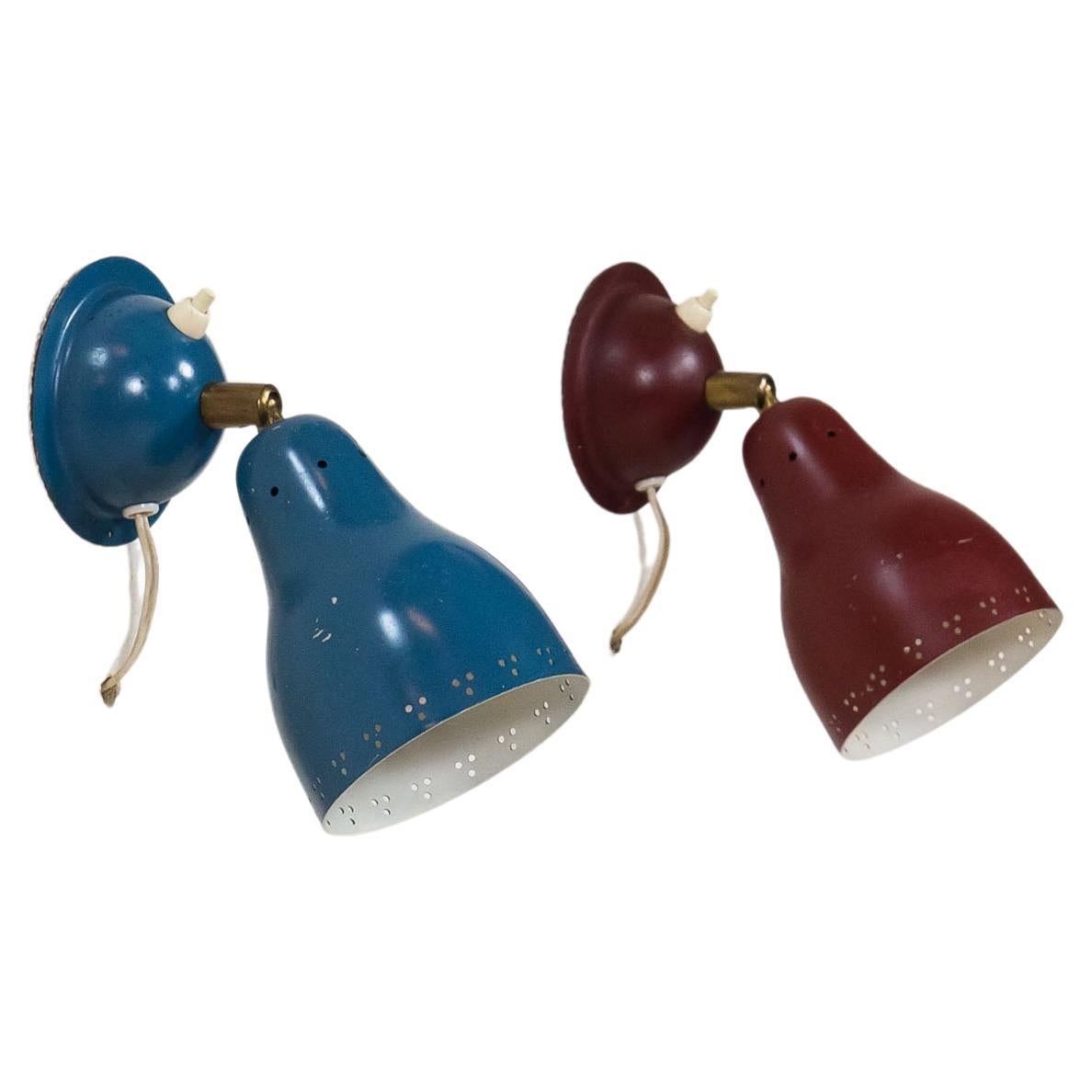 Set of two Swedish wall lamps For Sale