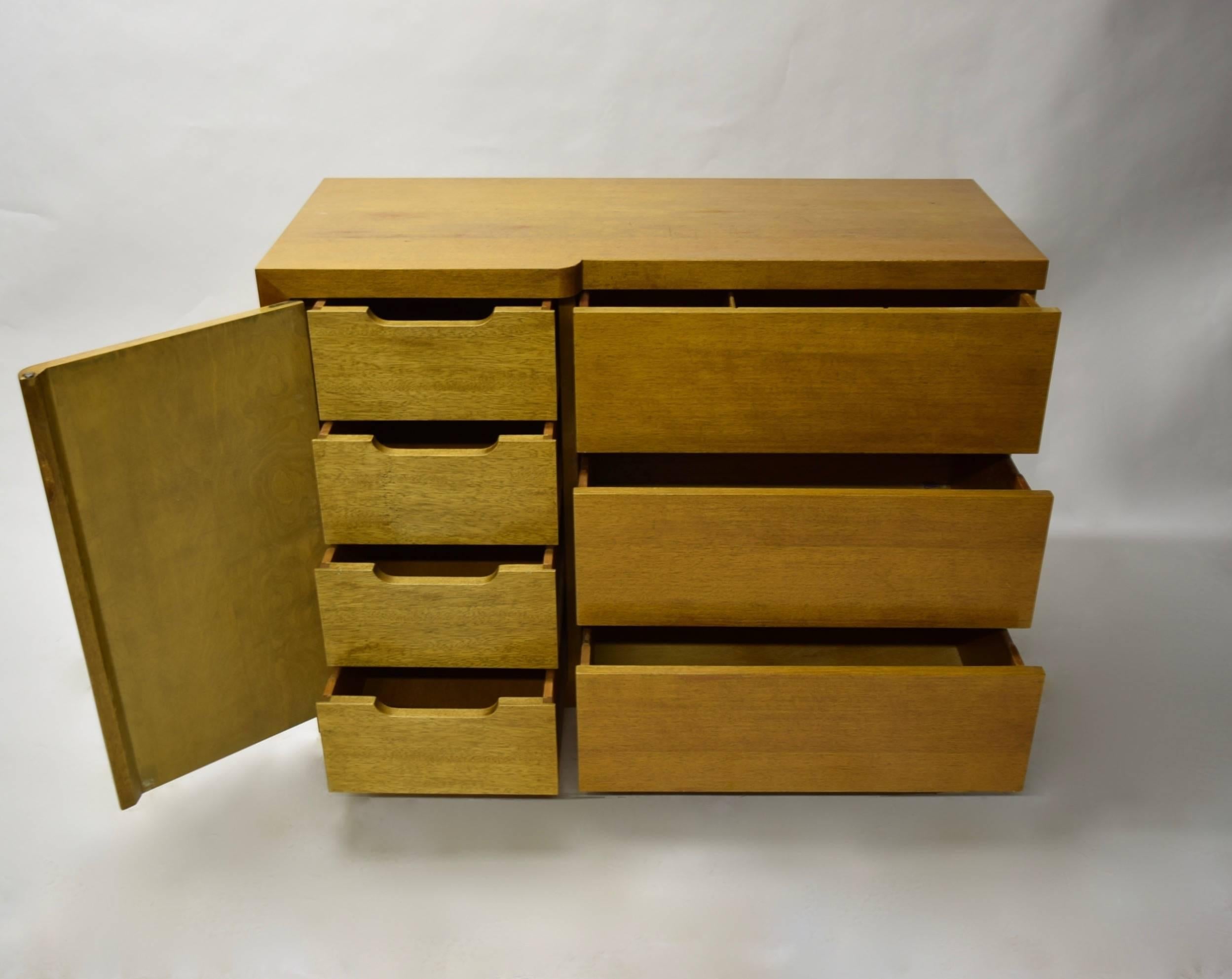 Mid-Century Modern 2 Chests of Drawers, Split in Center, USA Circa 1950