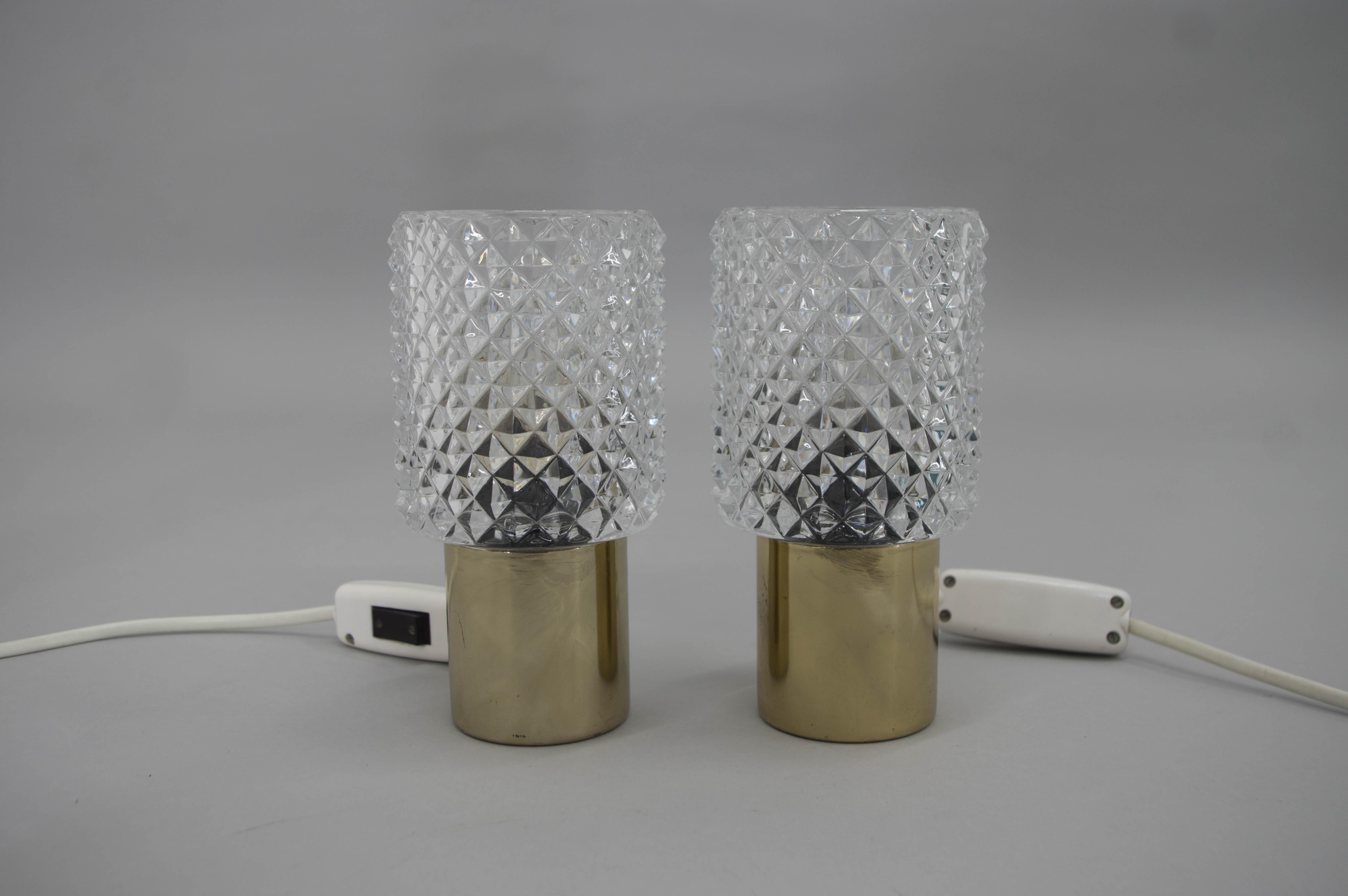 Set of Two Table / Bedside Lamps by Kamenicky Senov, 1960s For Sale 1