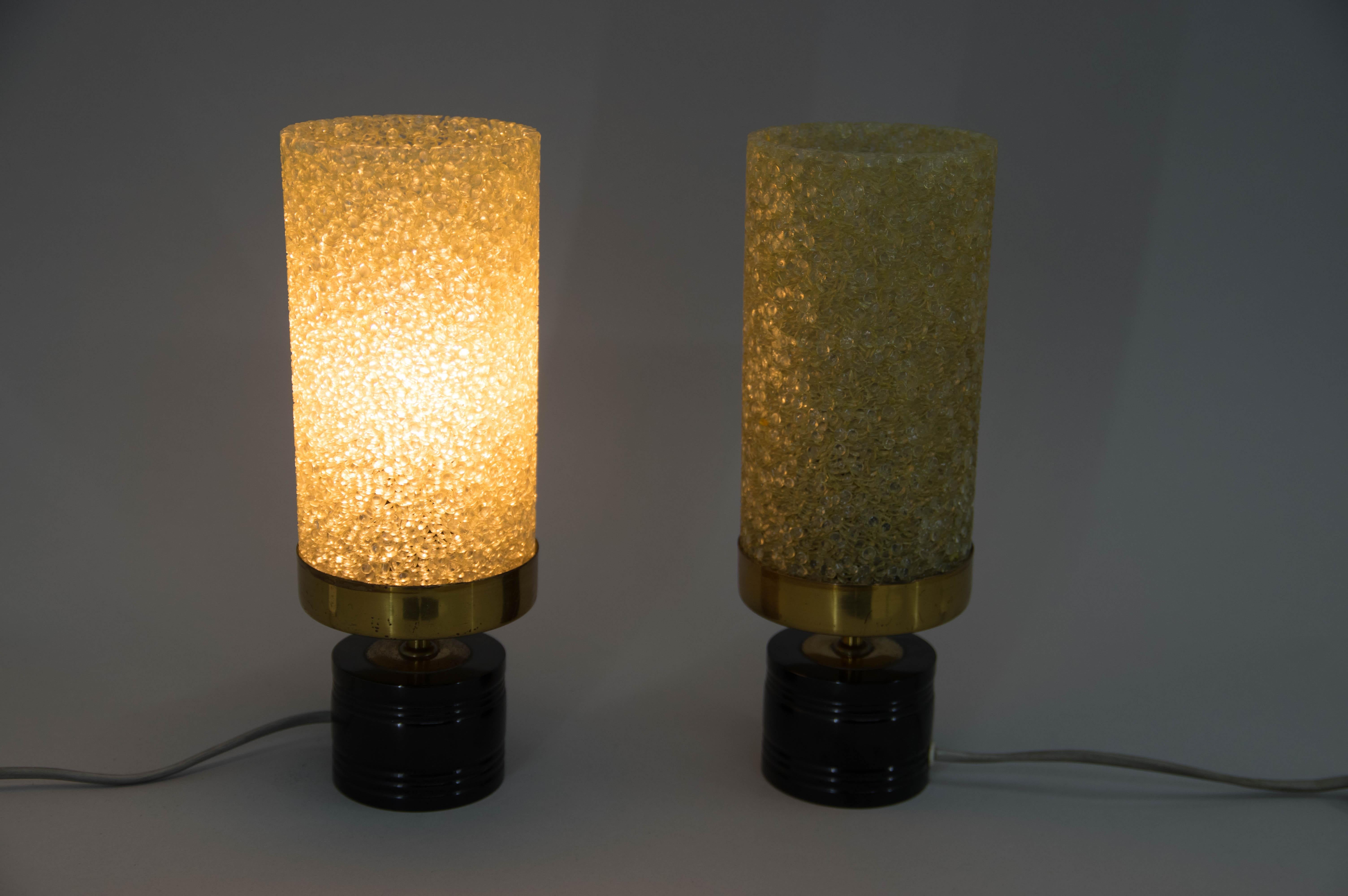 Czech Set of Two Table Lamp, 1960s For Sale
