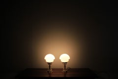 Set of Two Table Lamp by Jablonecké Sklárny, 1980s