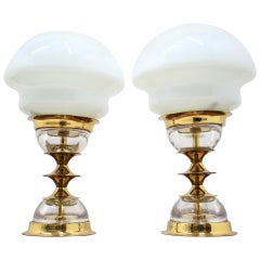 Vintage Set of Two Table Lamp by Jablonecké Sklárny, 1980s