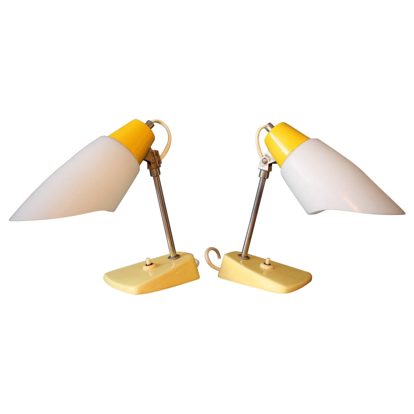 Set of Two Table Lamp/Kamenický Šenov, 1960s