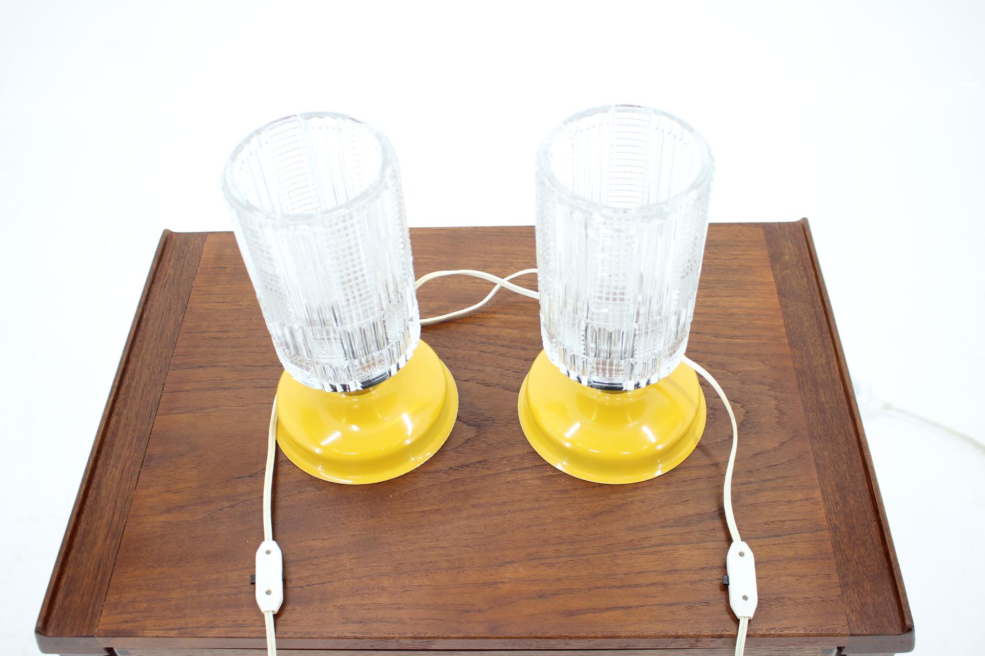 Mid-20th Century Set of Two Table Lamp/Kamenický Šenov, Preciosa, 1960s