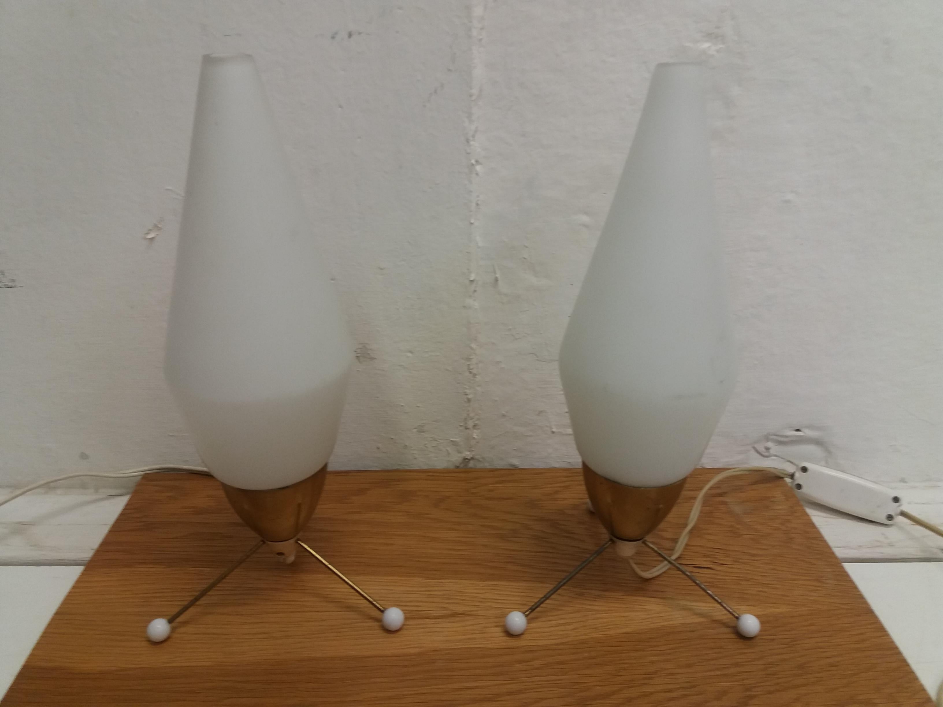 Set aus zwei Tischlampen, Rakete, 1960er Jahre im Angebot 4