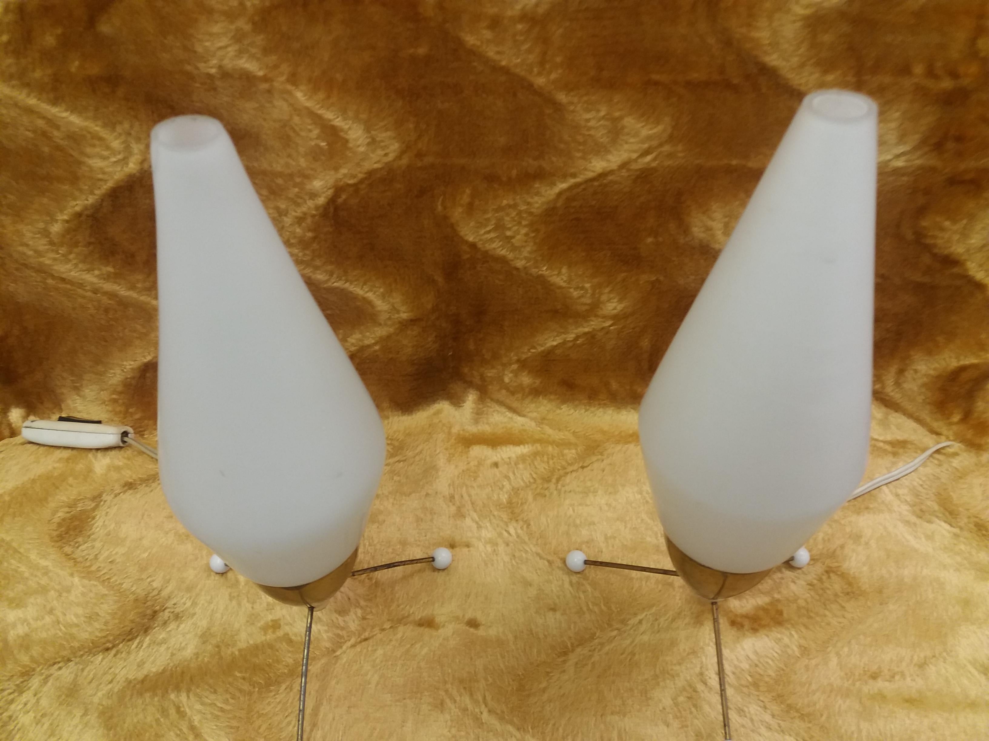 Set of Two Table Lamp, Rocket, 1960s In Good Condition For Sale In Praha, CZ