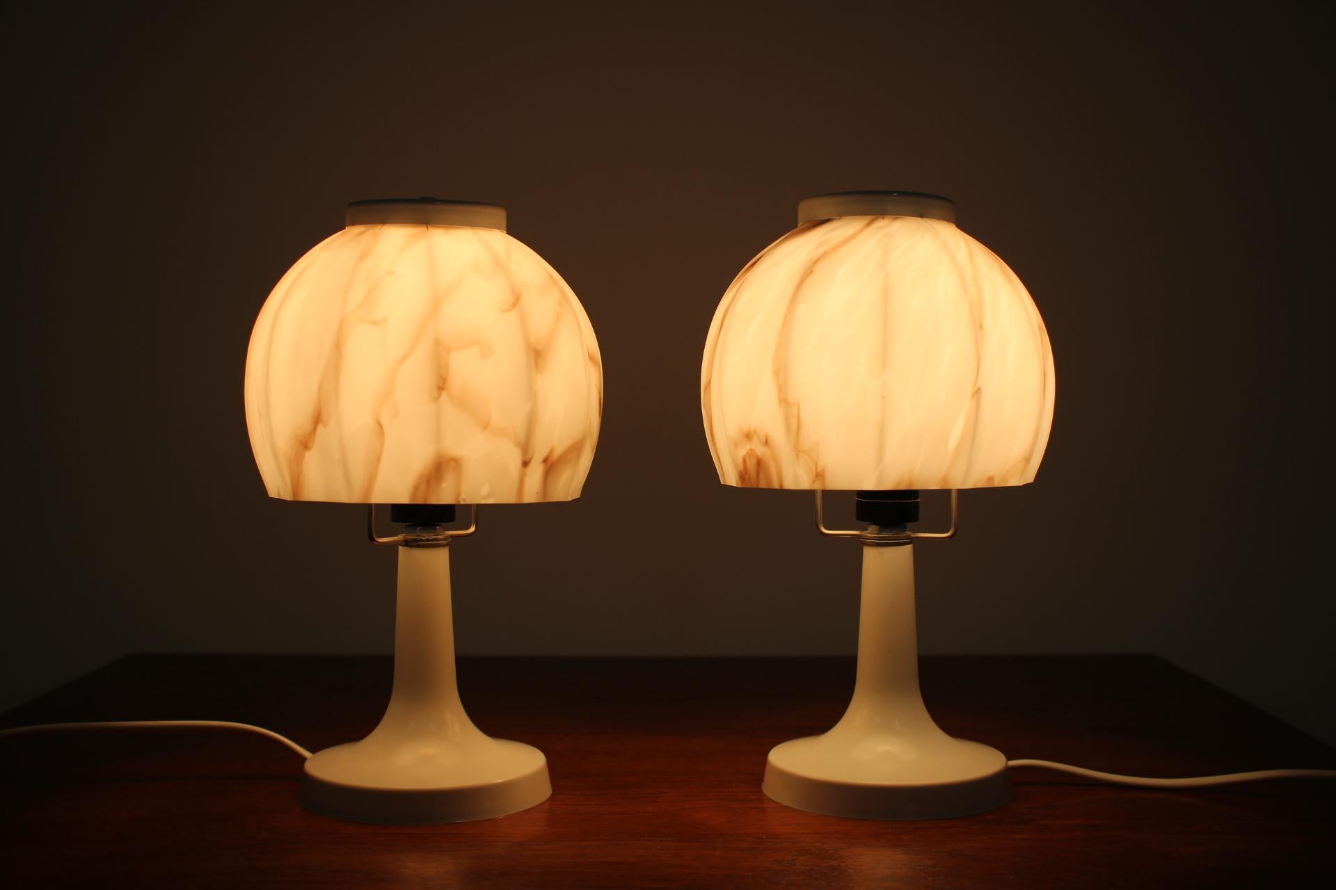 Late 20th Century Set of Two Table Lamps, 1970s For Sale