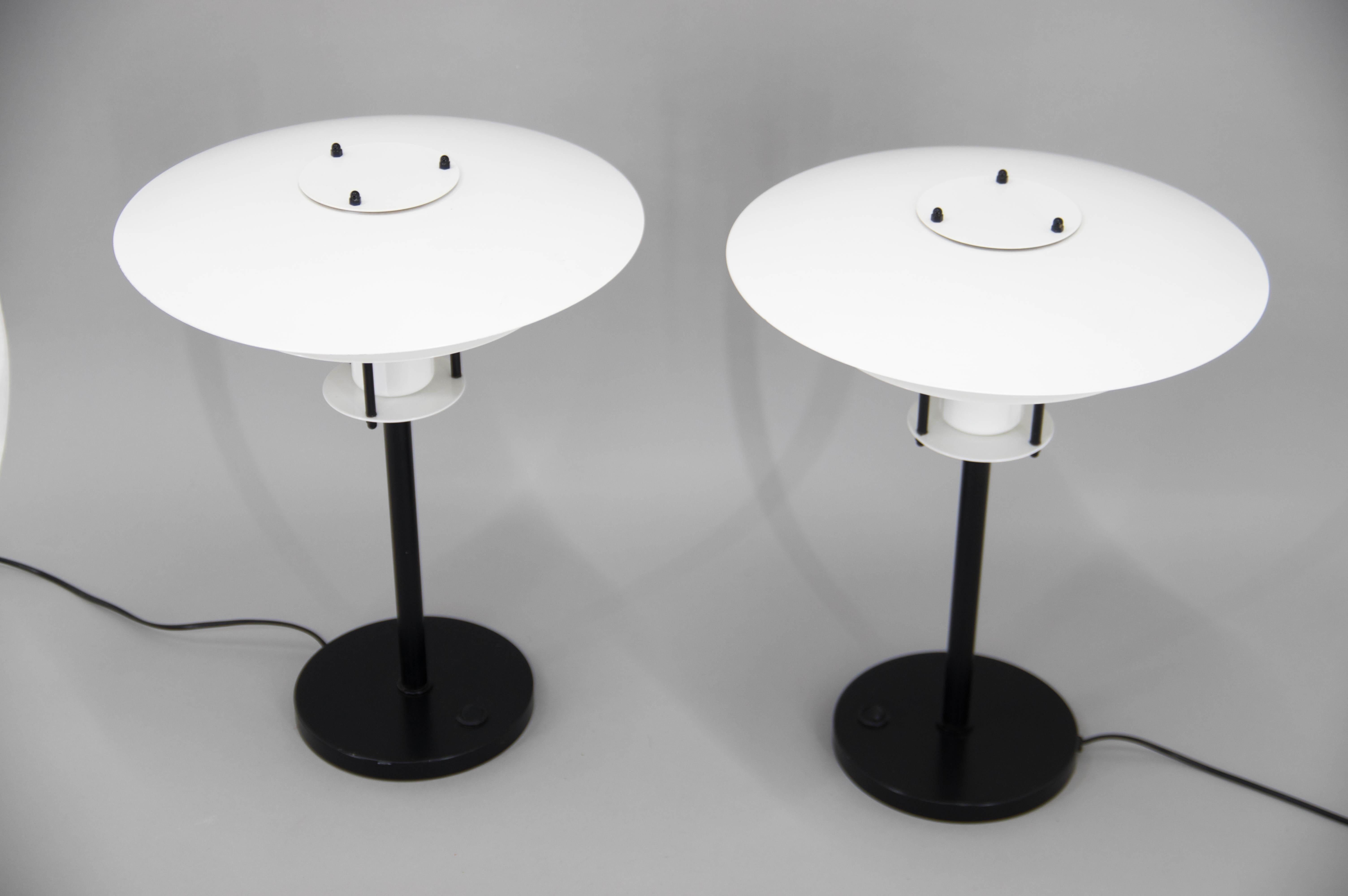 Scandinavian Modern Set of Two Table Lamps by Jorgen Buchwald for Laterna Danica, 1970s For Sale