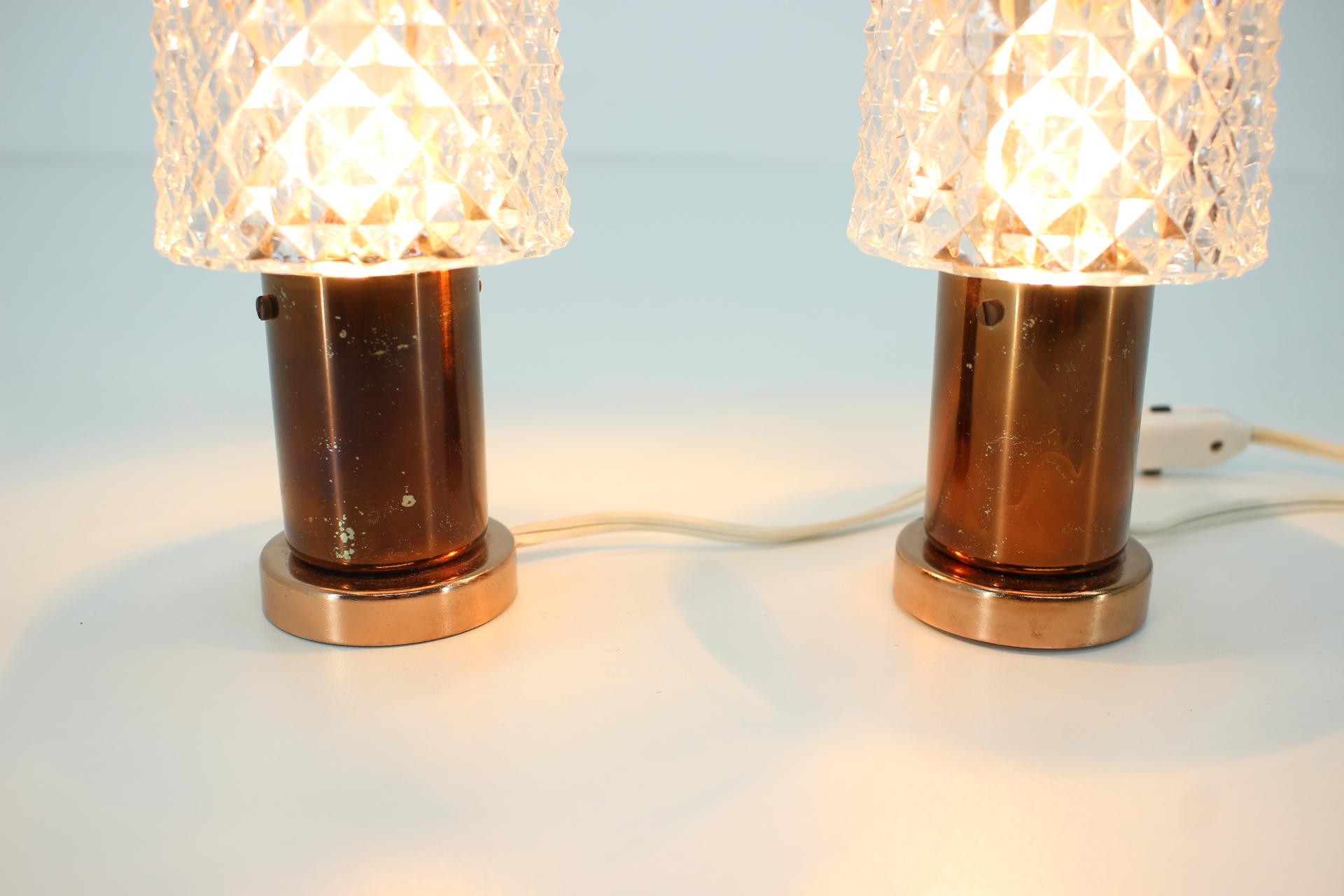 Mid-Century Modern Set of Two Table Lamps by Kamenicky Senov, 1970s