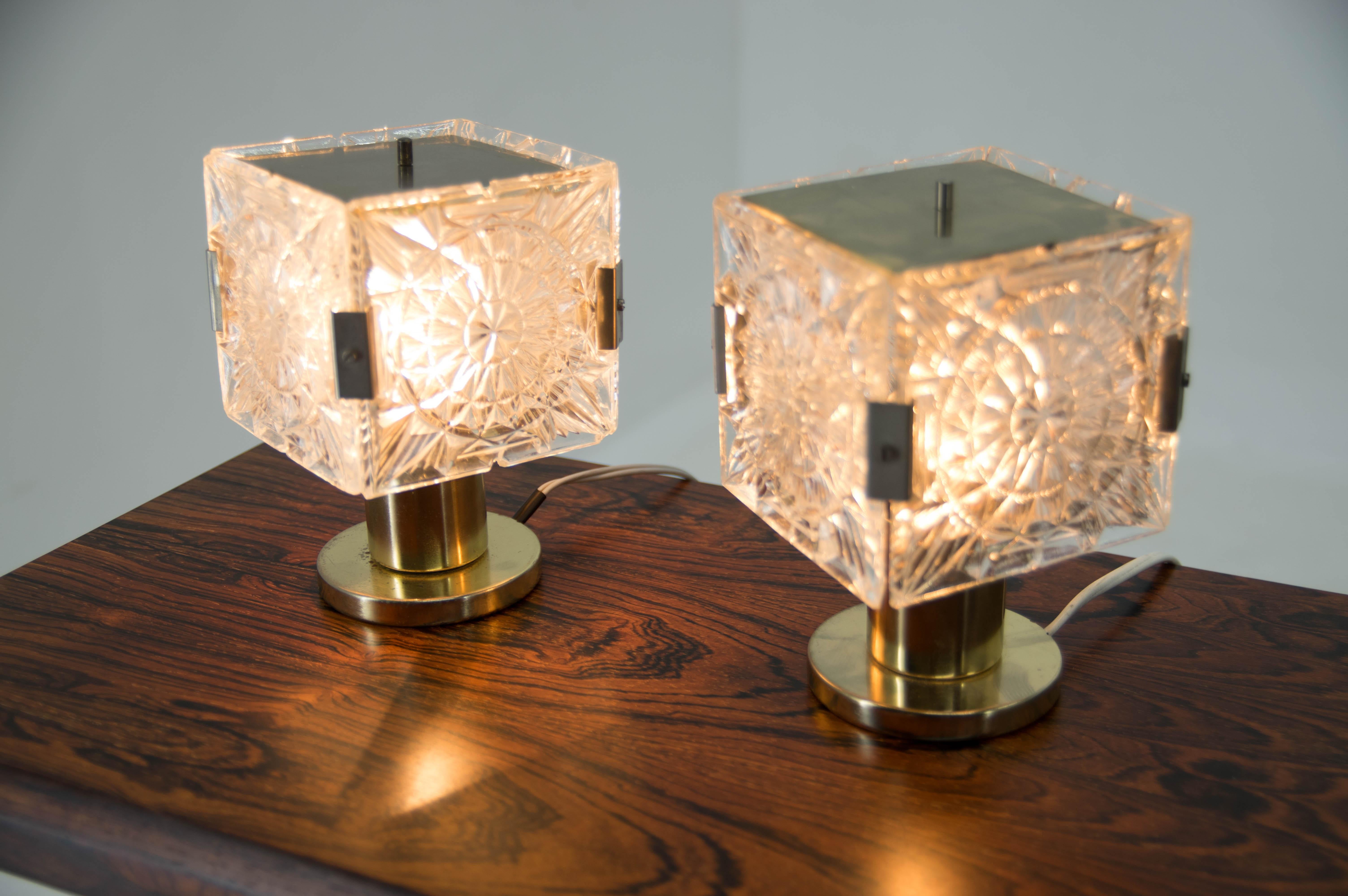Mid-Century Modern Set of Two Table Lamps by Kamenicky Senov, 1970s
