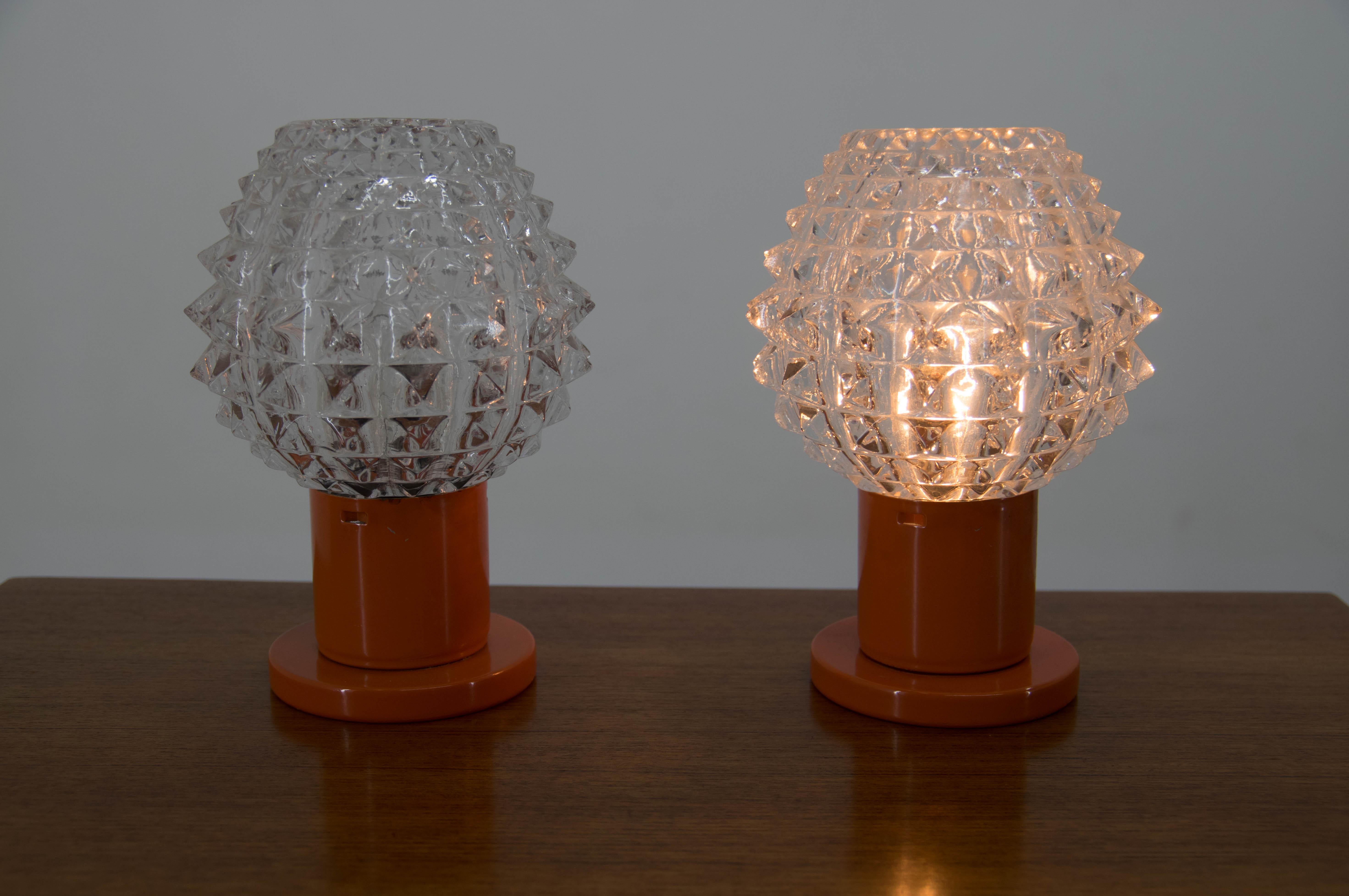 Late 20th Century Set of Two Table Lamps by Kamenicky Senov, 1970s For Sale