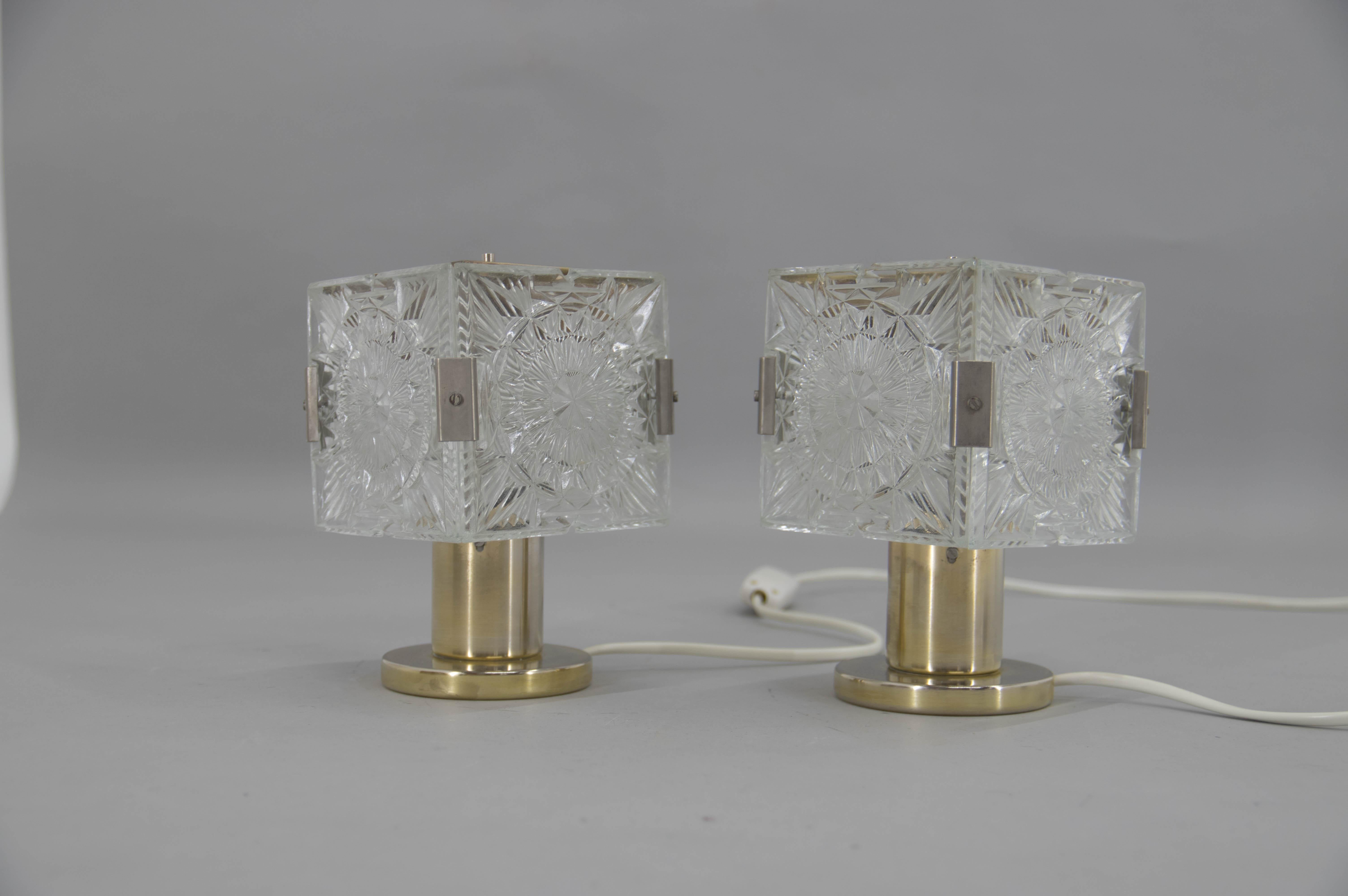 Set of Two Table Lamps by Kamenicky Senov, 1970s For Sale 1