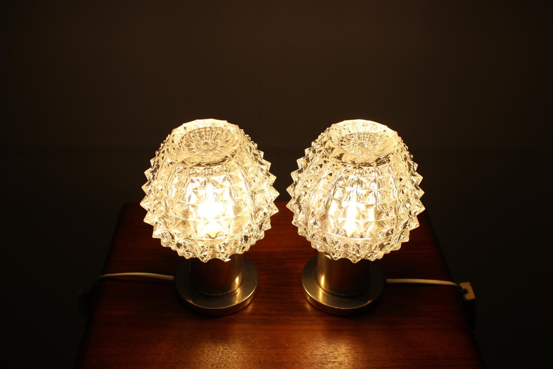 Mid-20th Century Set of Two Table Lamps by Kamenicky Senov, 1960s