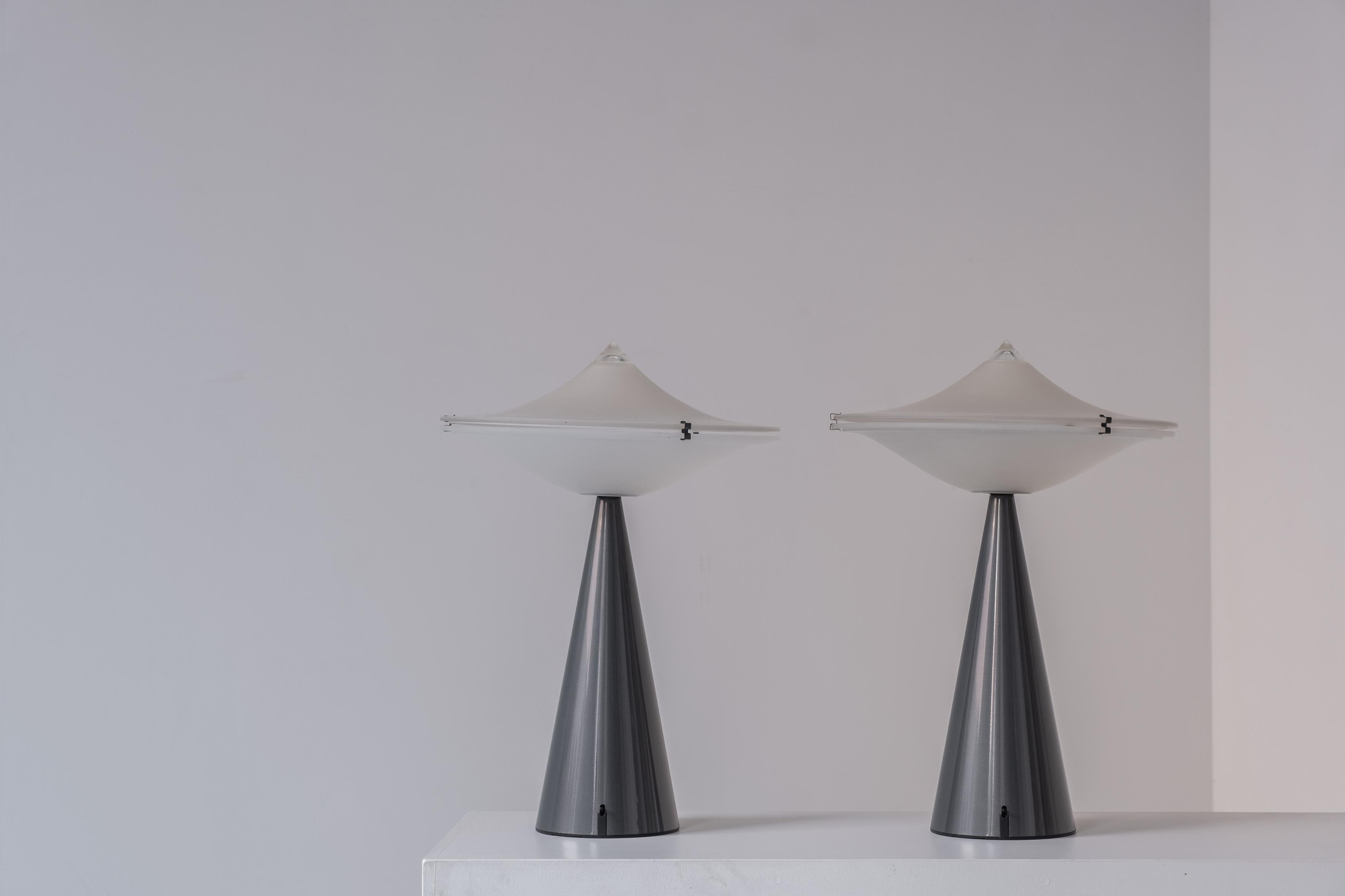 Set of Two Table Lamps by Luciano Cesaro for Tre Ci Luce, Italy 1980s 4