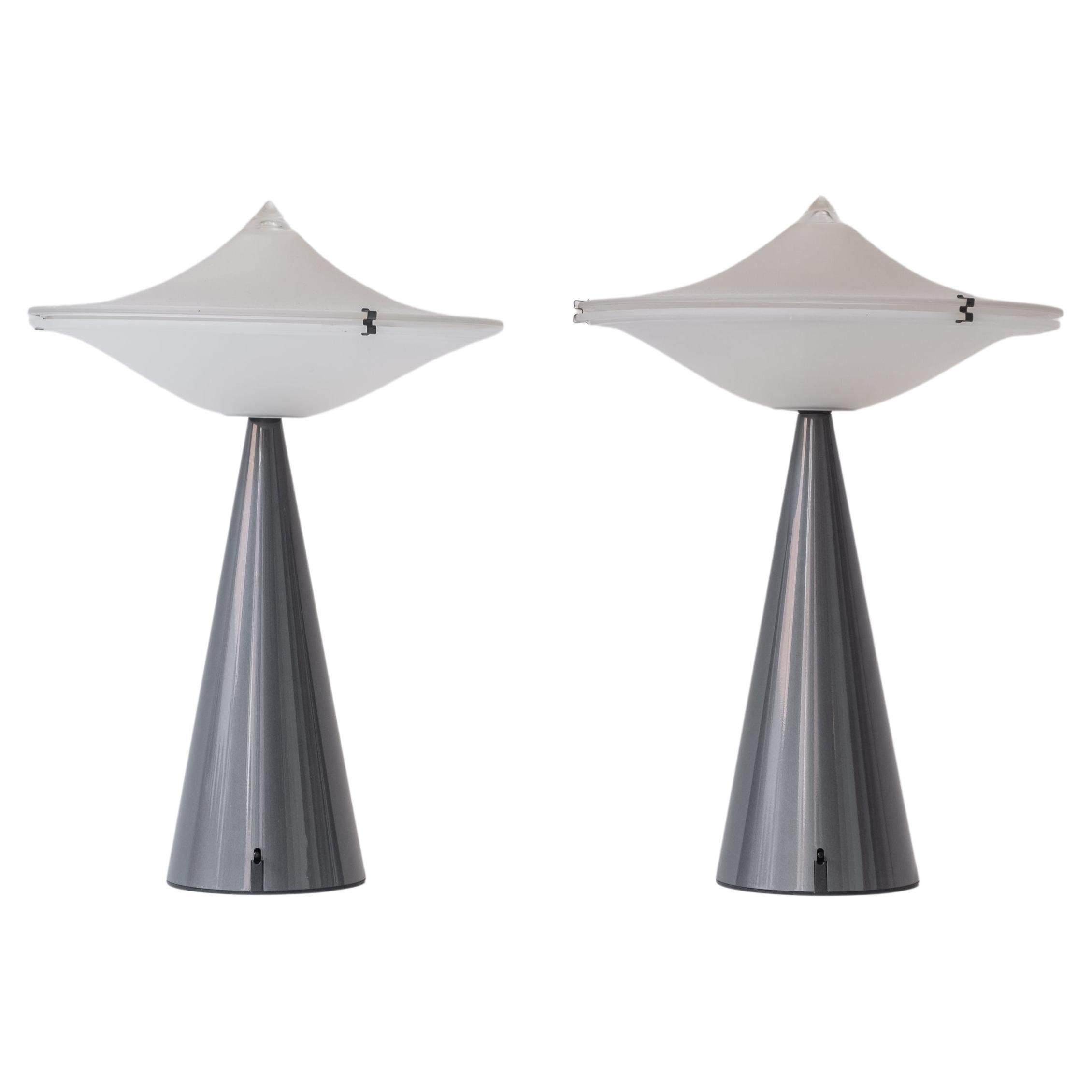 Set of Two Table Lamps by Luciano Cesaro for Tre Ci Luce, Italy 1980s