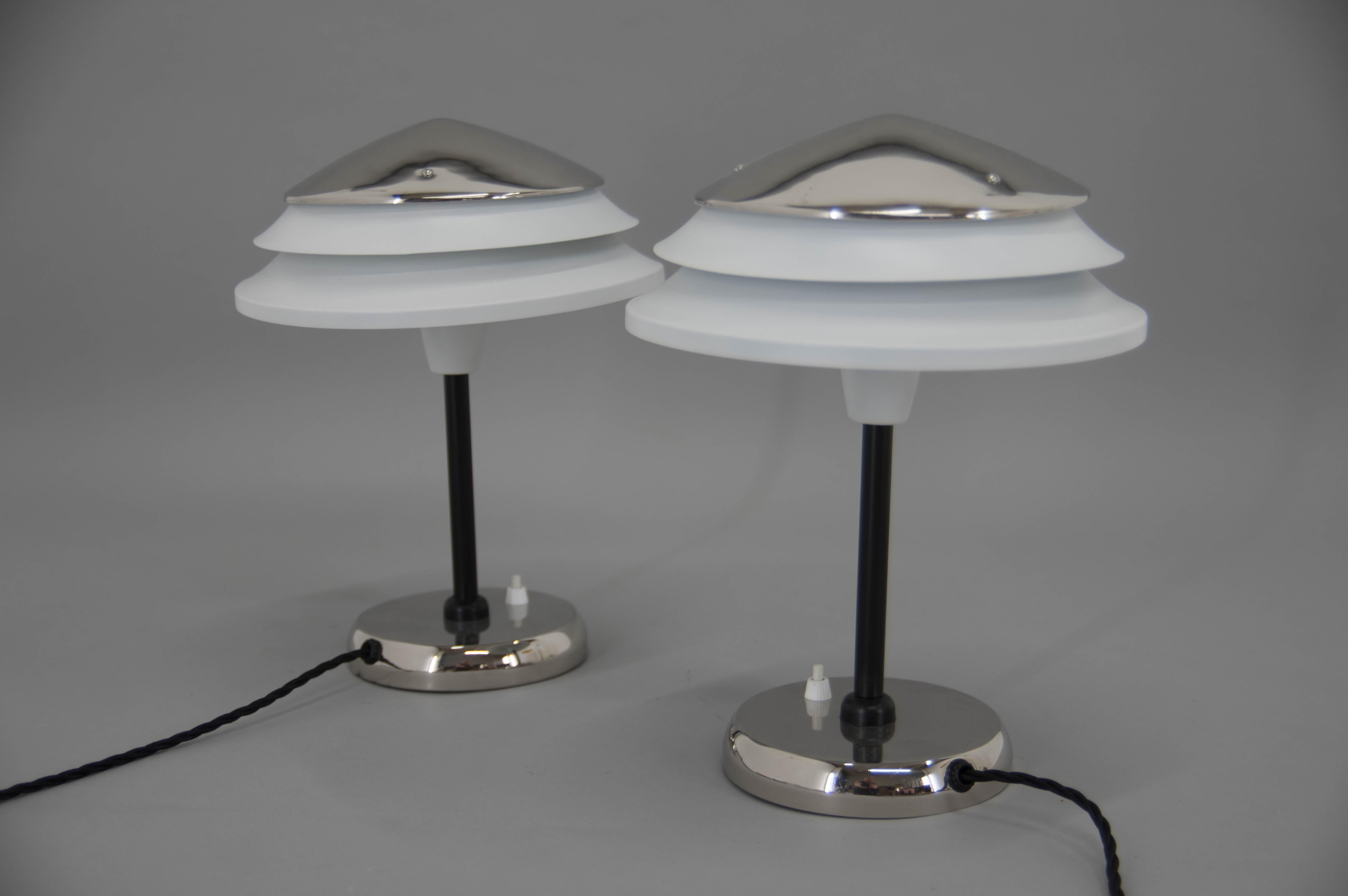 Set of Two Table Lamps by Zukov, 1950s, Restored For Sale 3