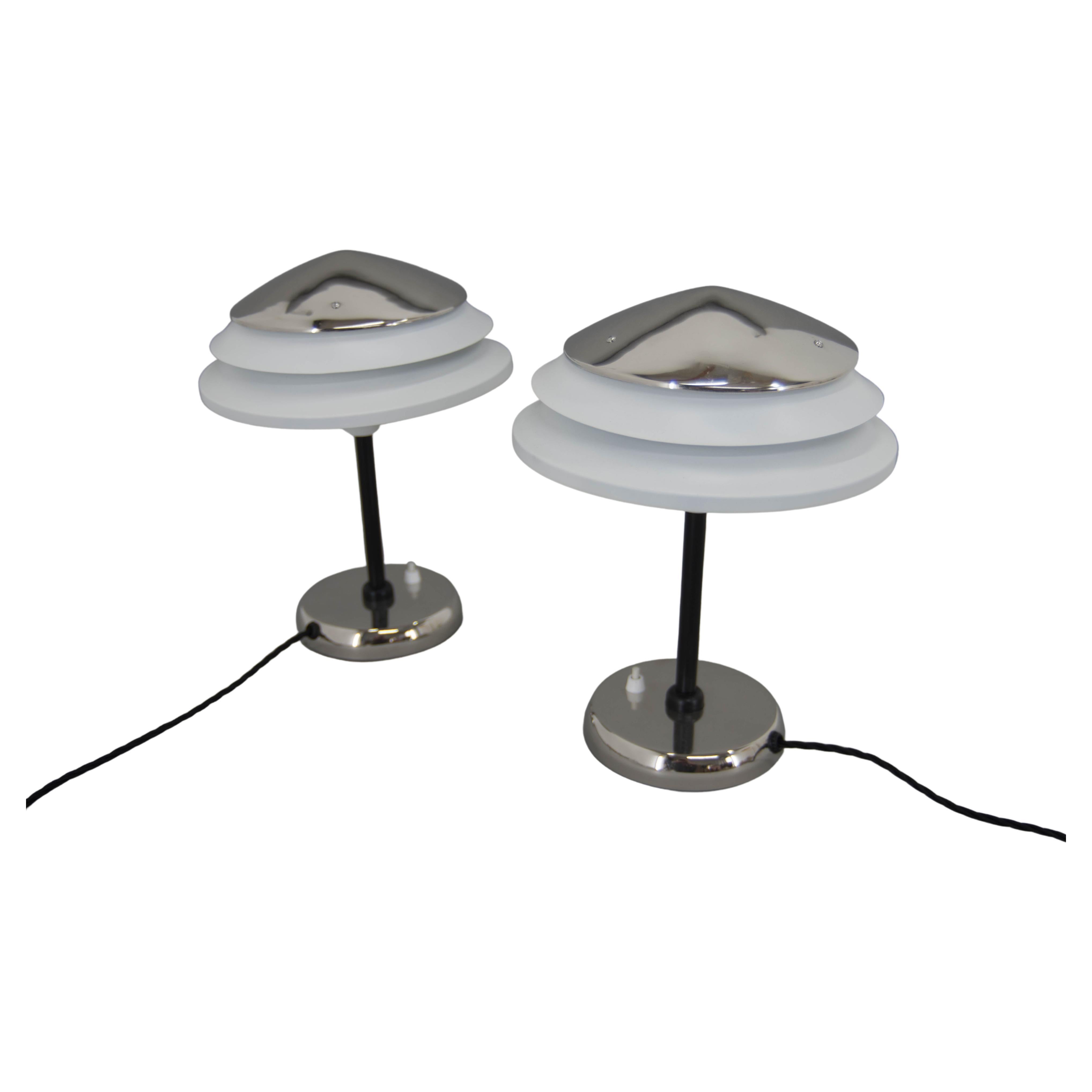 Set of Two Table Lamps by Zukov, 1950s, Restored For Sale