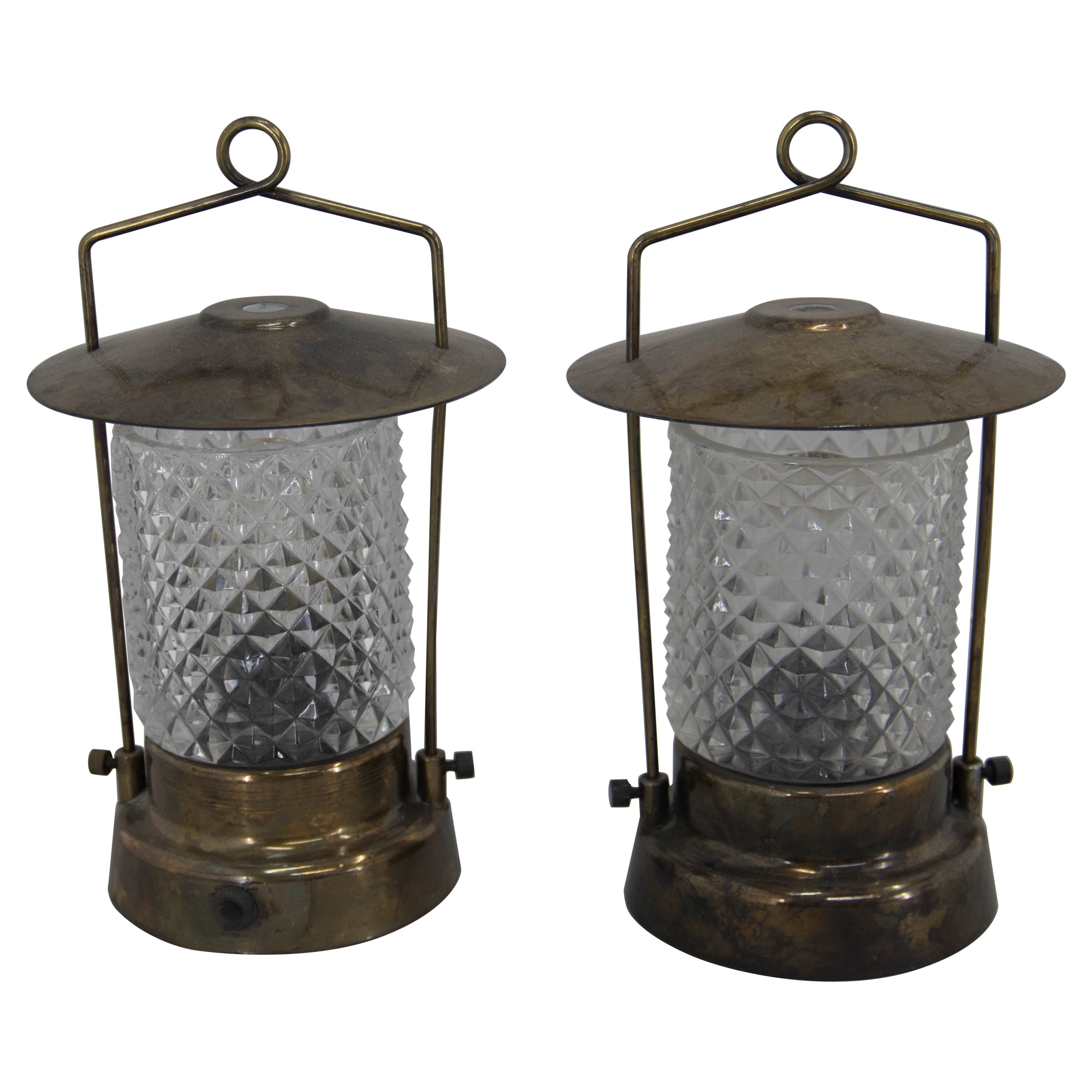 Set aus zwei Tischlampen, Tschechoslowakei, 1970er-Jahre