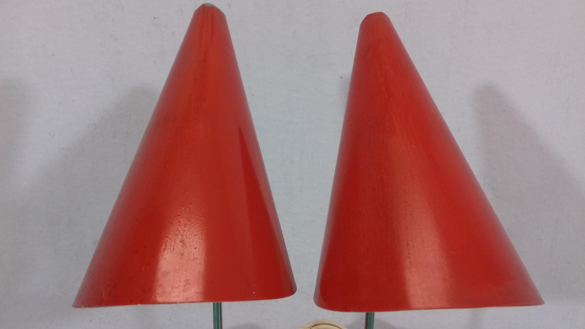 Set of Two Table Lamps Designed by Josef Hurka for Napako, 1958 For Sale 1