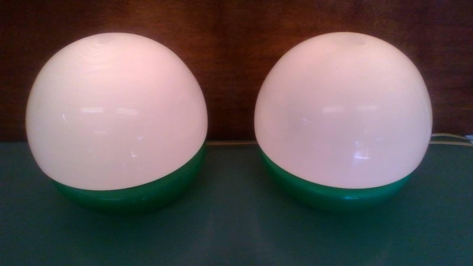 Set of Two Table Lamps from Kamenicky Šenov, Czech Republic, 1970s In Good Condition For Sale In Praha, CZ