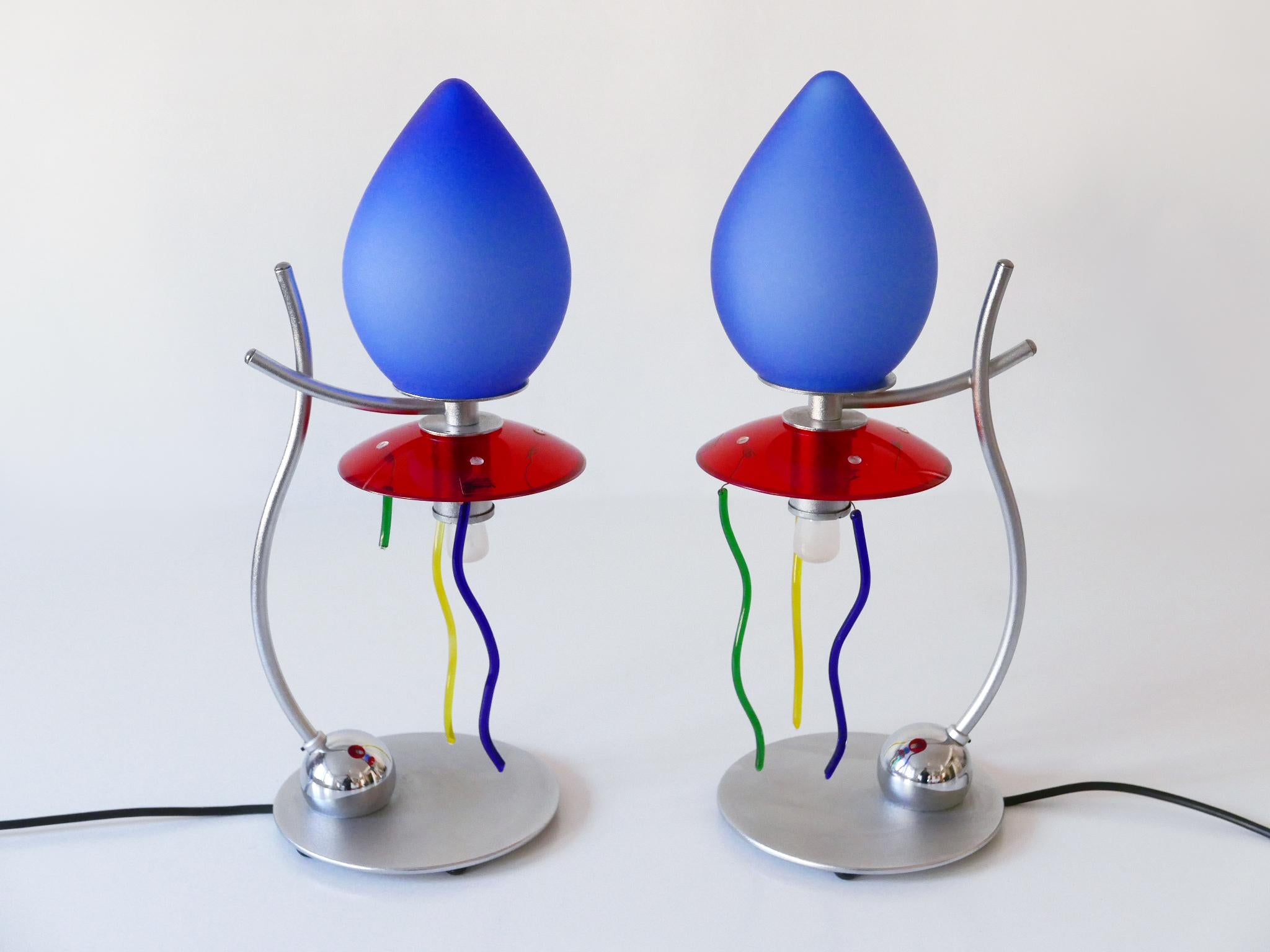 Set of Two Table Lamps Giocasta Notte by Andrea Anastasio for Artemide 1990s For Sale 2