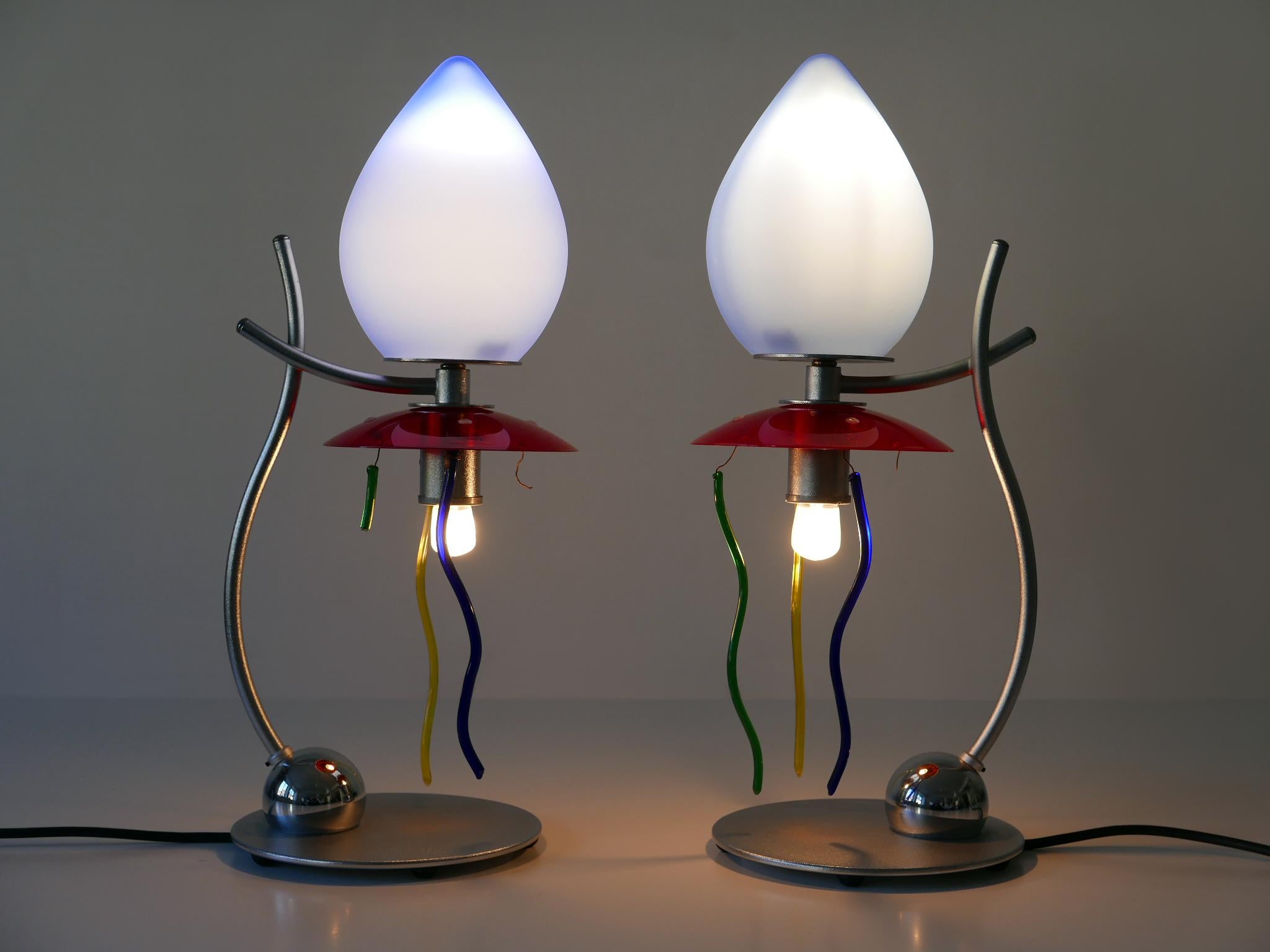 Set of Two Table Lamps Giocasta Notte by Andrea Anastasio for Artemide 1990s For Sale 3
