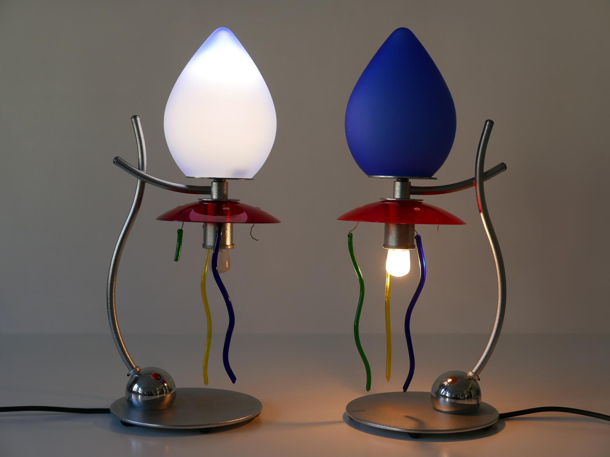 Set of Two Table Lamps Giocasta Notte by Andrea Anastasio for Artemide 1990s For Sale 4