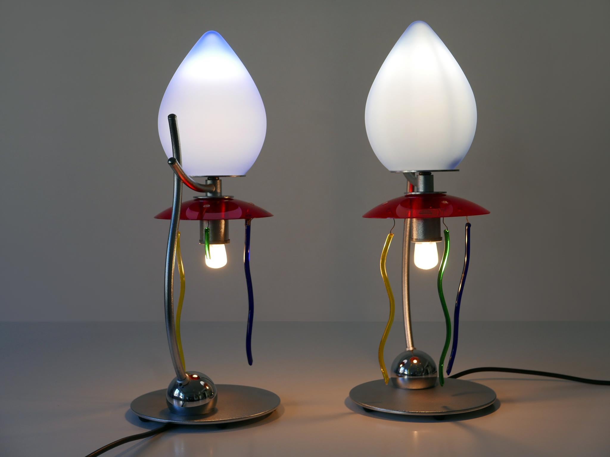Set of Two Table Lamps Giocasta Notte by Andrea Anastasio for Artemide 1990s For Sale 7