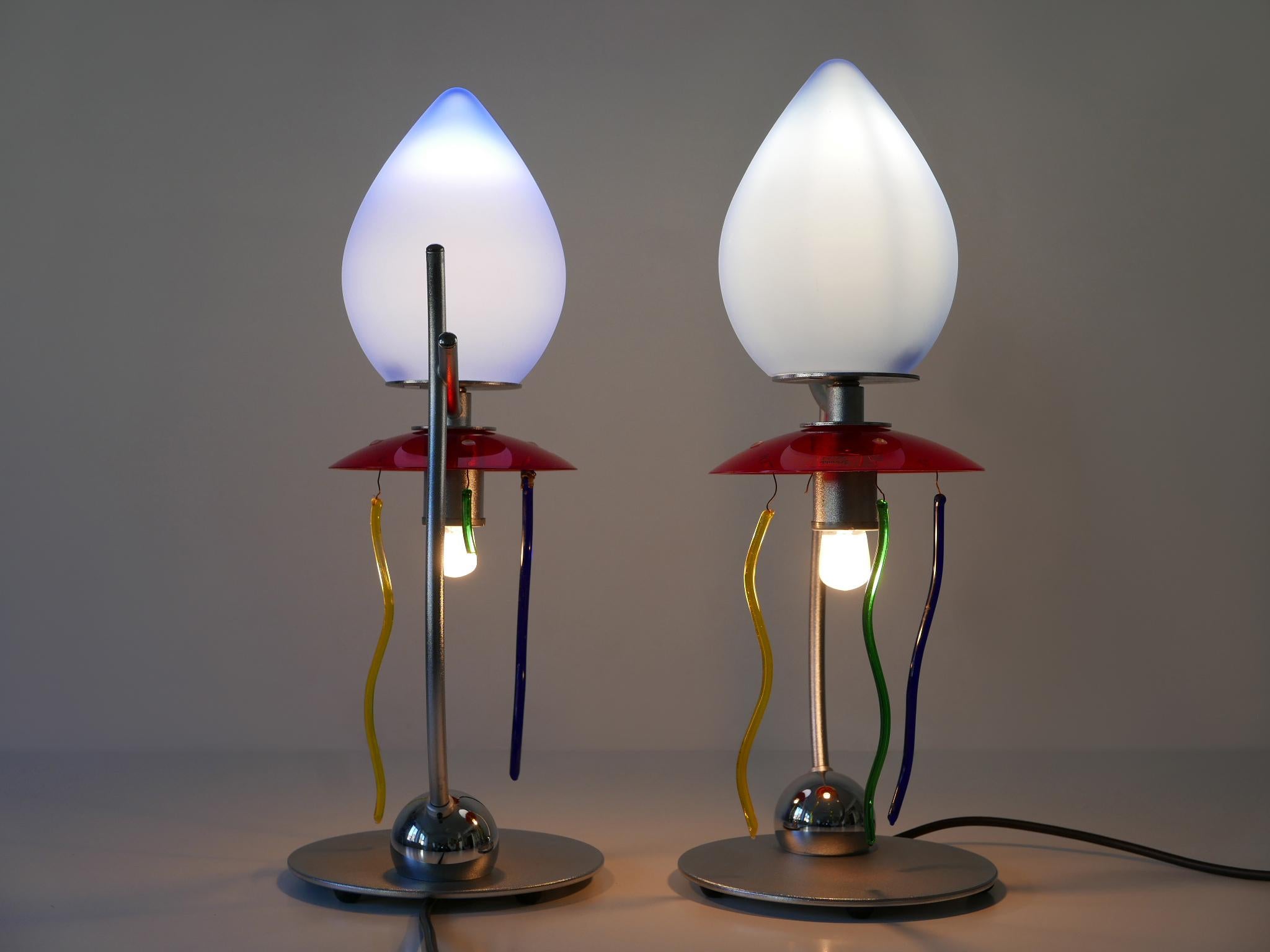 Set of Two Table Lamps Giocasta Notte by Andrea Anastasio for Artemide 1990s For Sale 9