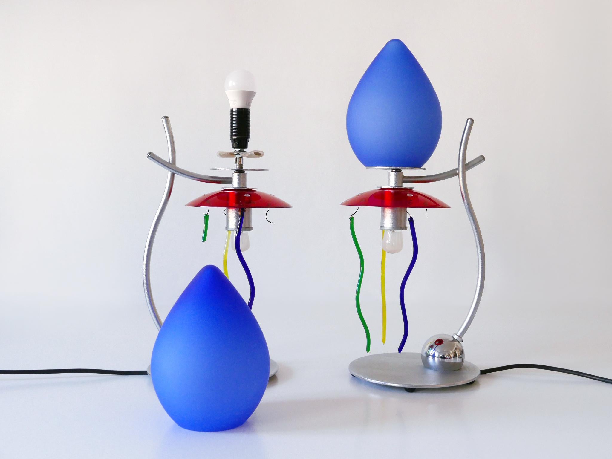 Set of Two Table Lamps Giocasta Notte by Andrea Anastasio for Artemide 1990s For Sale 10
