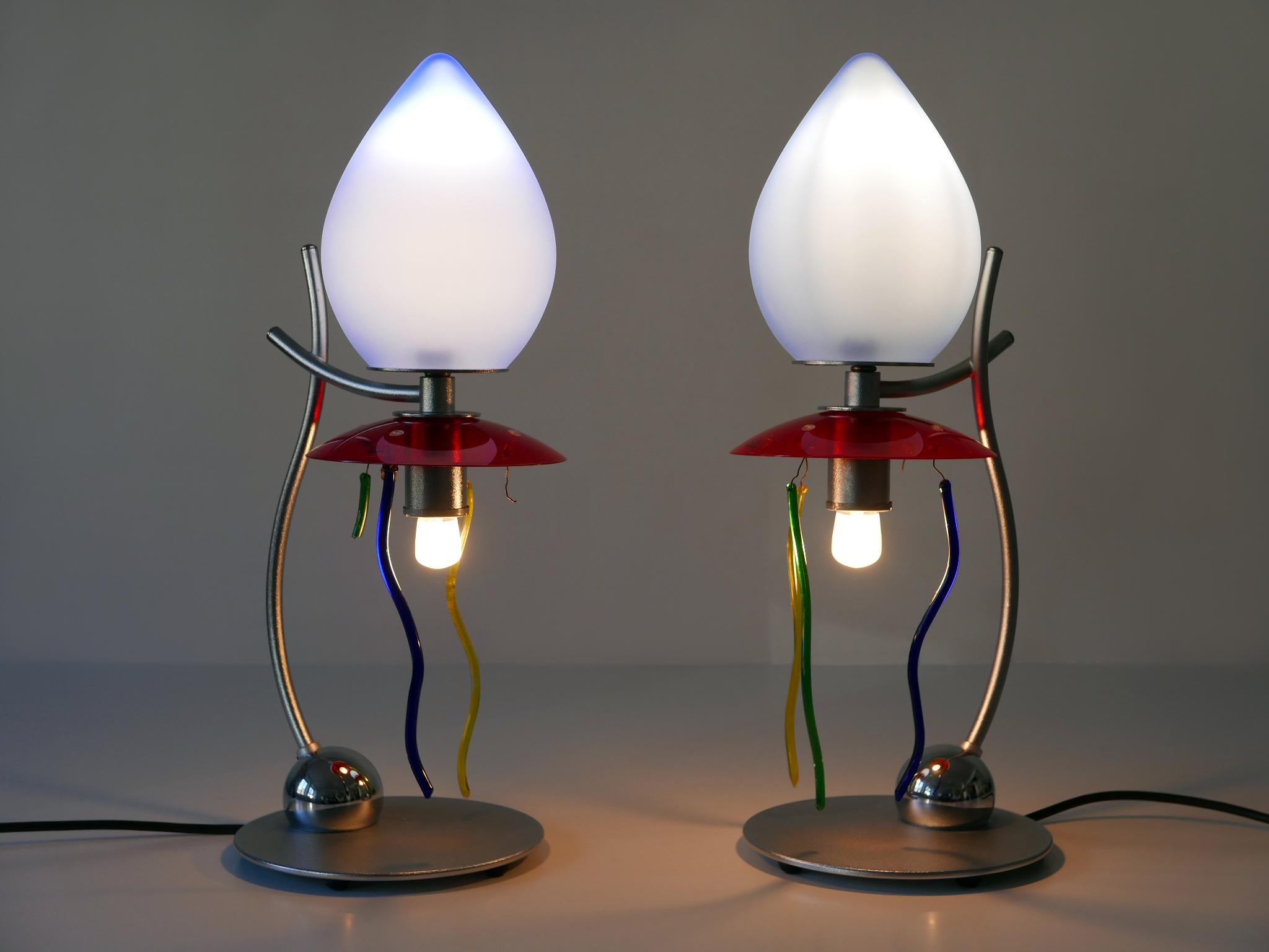 Italian Set of Two Table Lamps Giocasta Notte by Andrea Anastasio for Artemide 1990s For Sale
