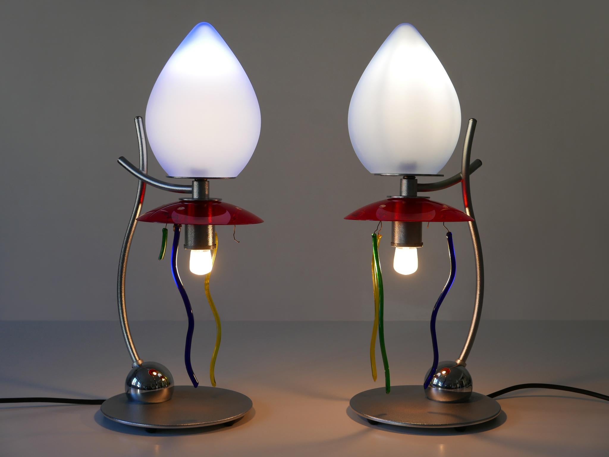 Set of Two Table Lamps Giocasta Notte by Andrea Anastasio for Artemide 1990s In Good Condition For Sale In Munich, DE