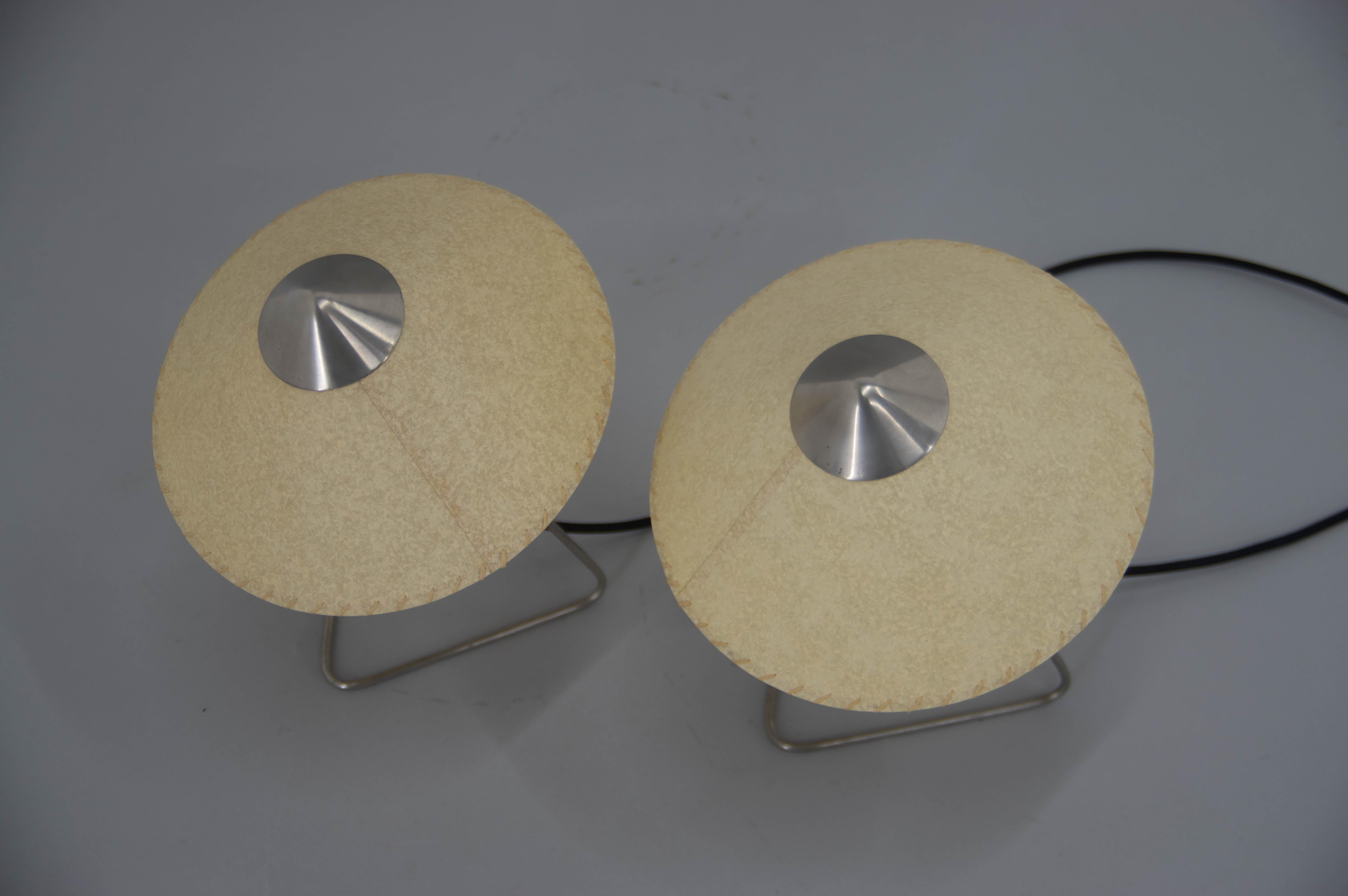 Set of Two Table or Wall Lamps by Frantova for OKOLO, Czechoslovakia, 1950s 2
