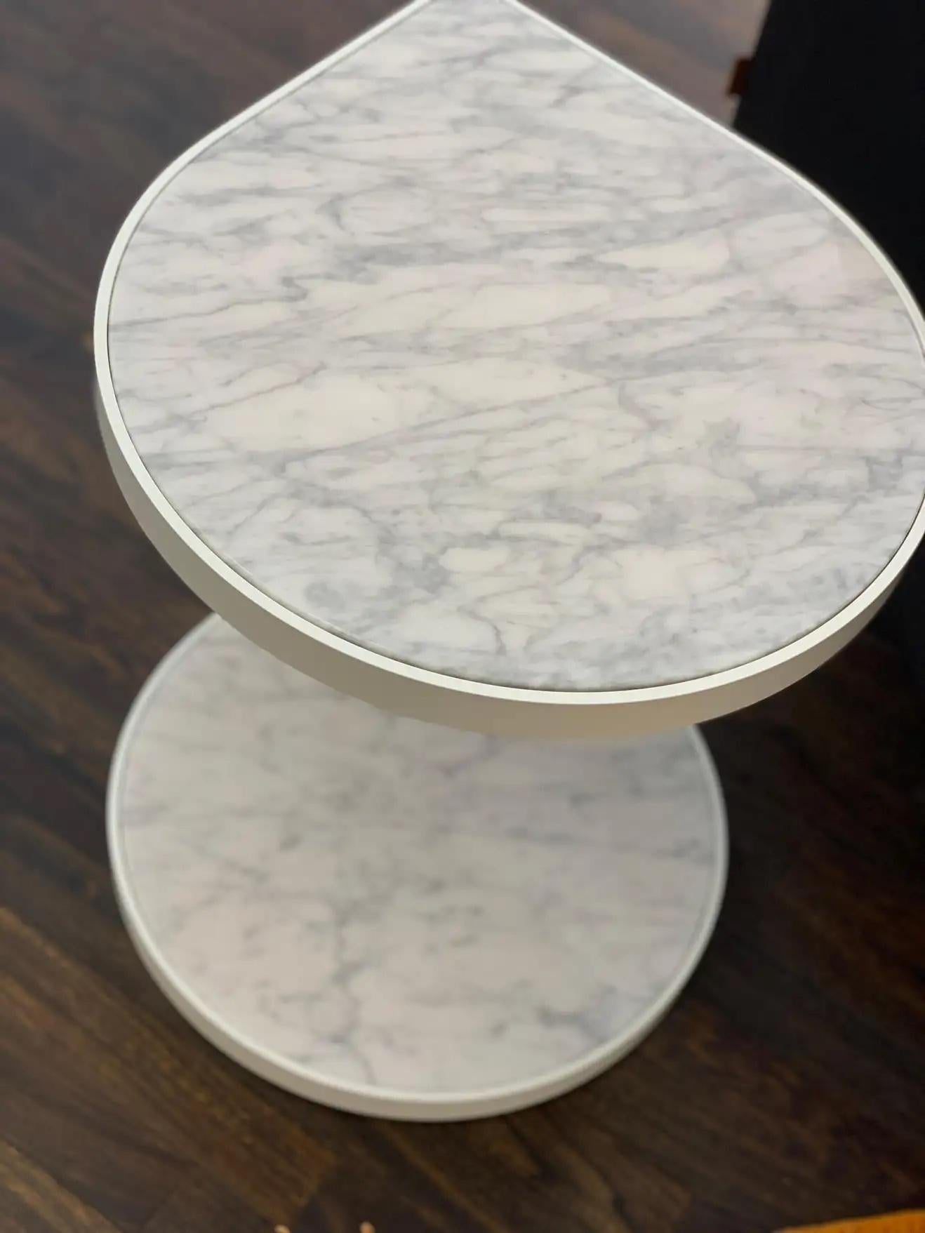 Set of Two Tacchini Marble Coot Tables by Gordon Guillaumier in Stock  In Good Condition In New York, NY