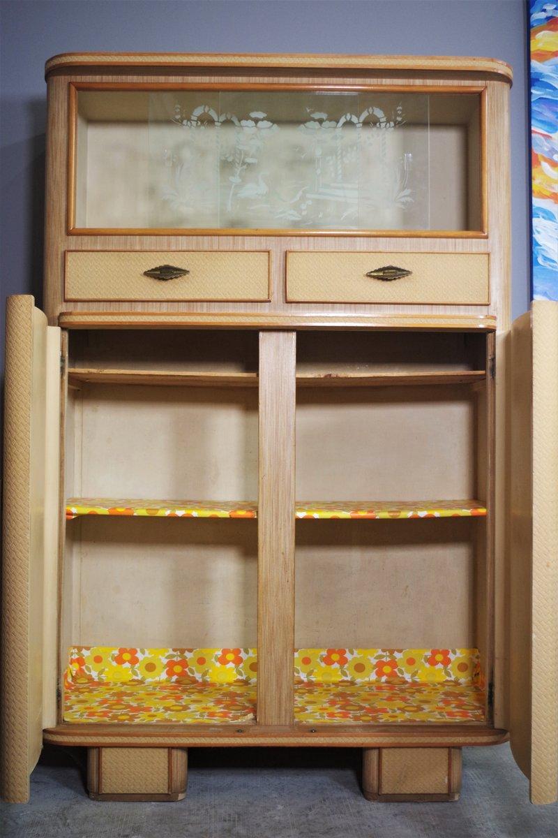 Set of Two Tall Beech Sideboards, 1950s – Mid-Century Elegance in vendita 8