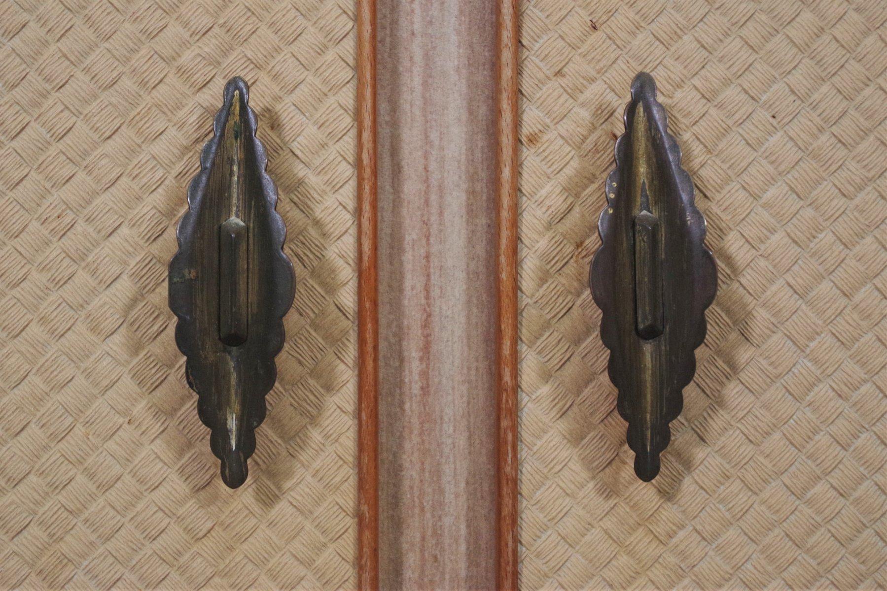 Set of Two Tall Beech Sideboards, 1950s – Mid-Century Elegance in vendita 11