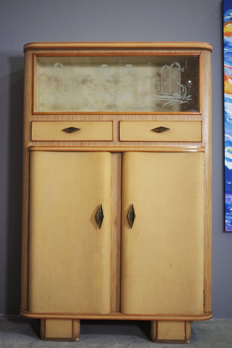 Legno Set of Two Tall Beech Sideboards, 1950s – Mid-Century Elegance in vendita