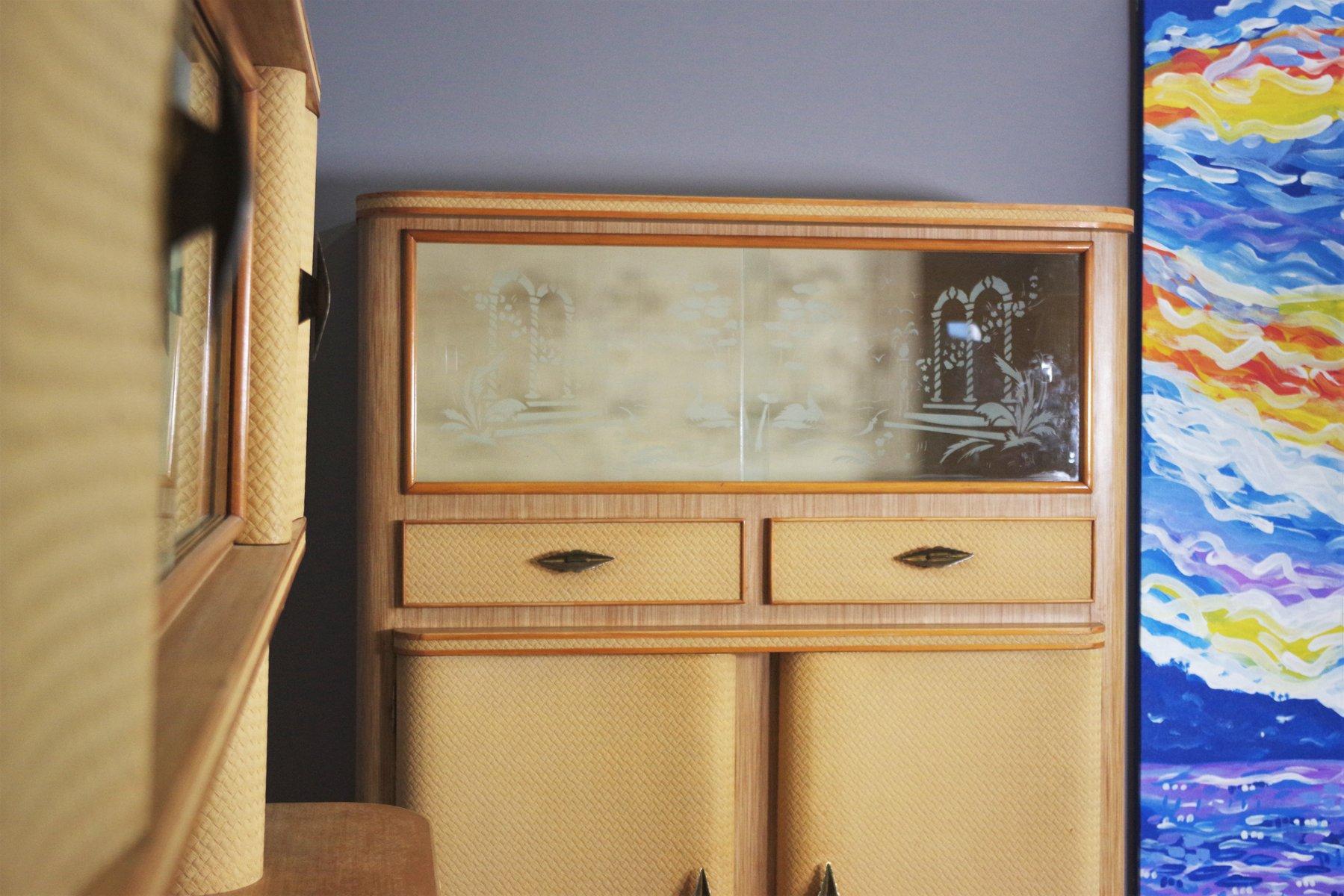 Set of Two Tall Beech Sideboards, 1950s – Mid-Century Elegance in vendita 1