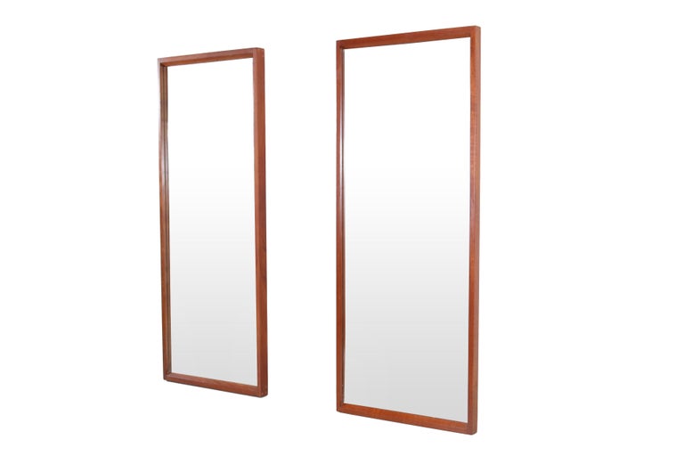 Set of Two Teak Danish Design Mirrors by Aksel Kjersgaard Model 145 For