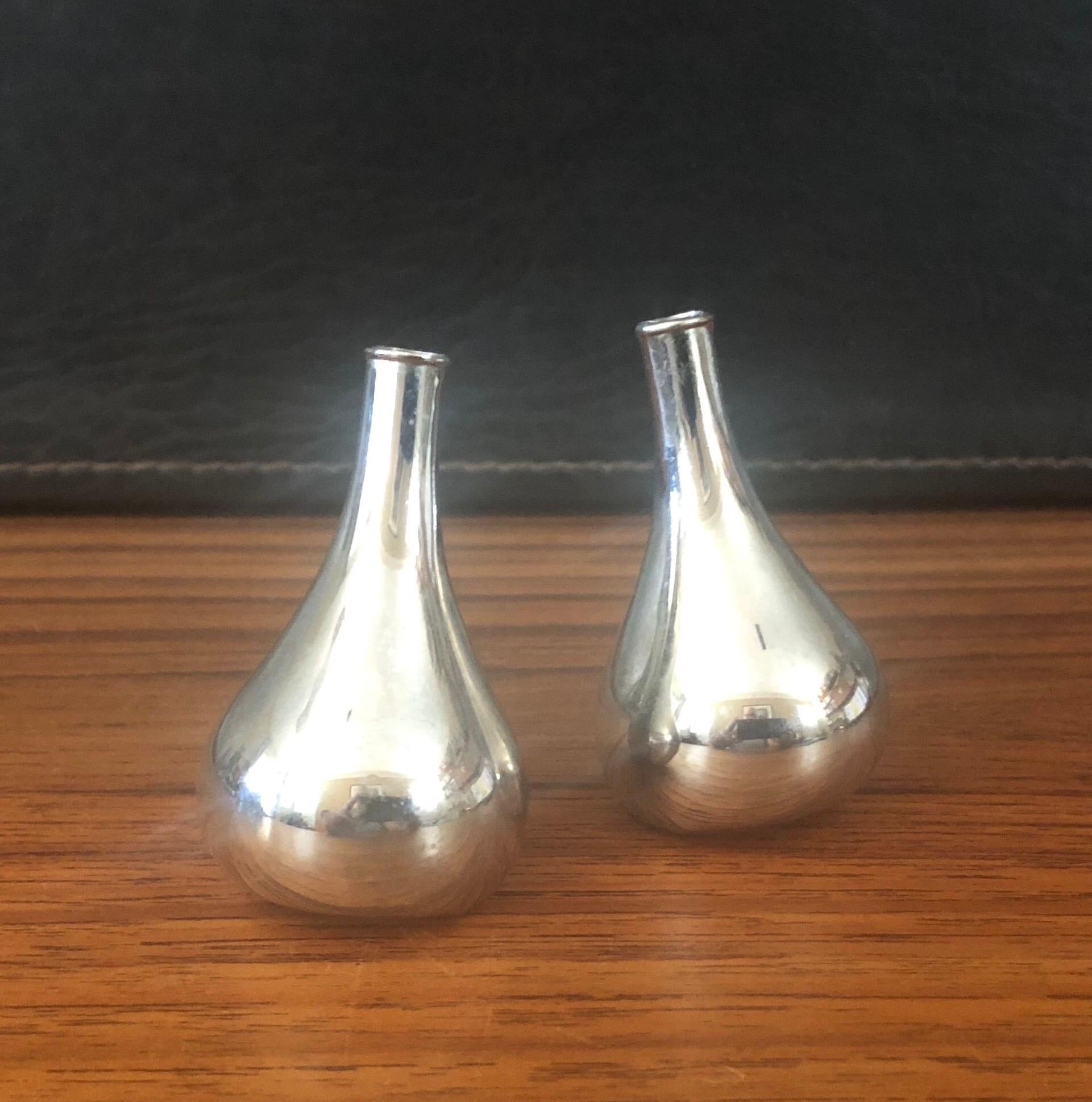 Chinese Set of Two Tear Drop Candleholders in Box by Jens Quistgaard for Dansk For Sale